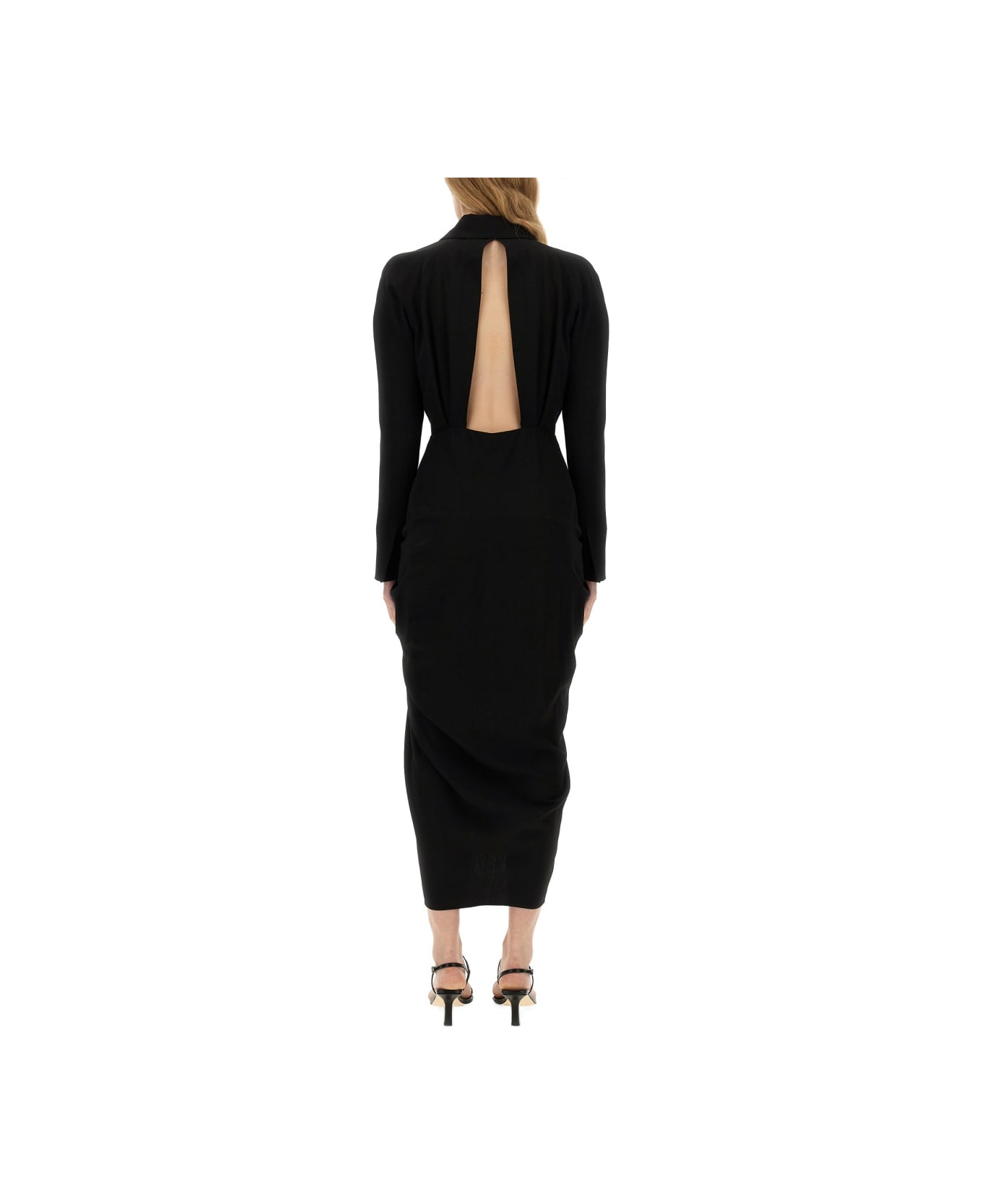 Dries Van Noten Midi Dress - BLACK ワンピース＆ドレス