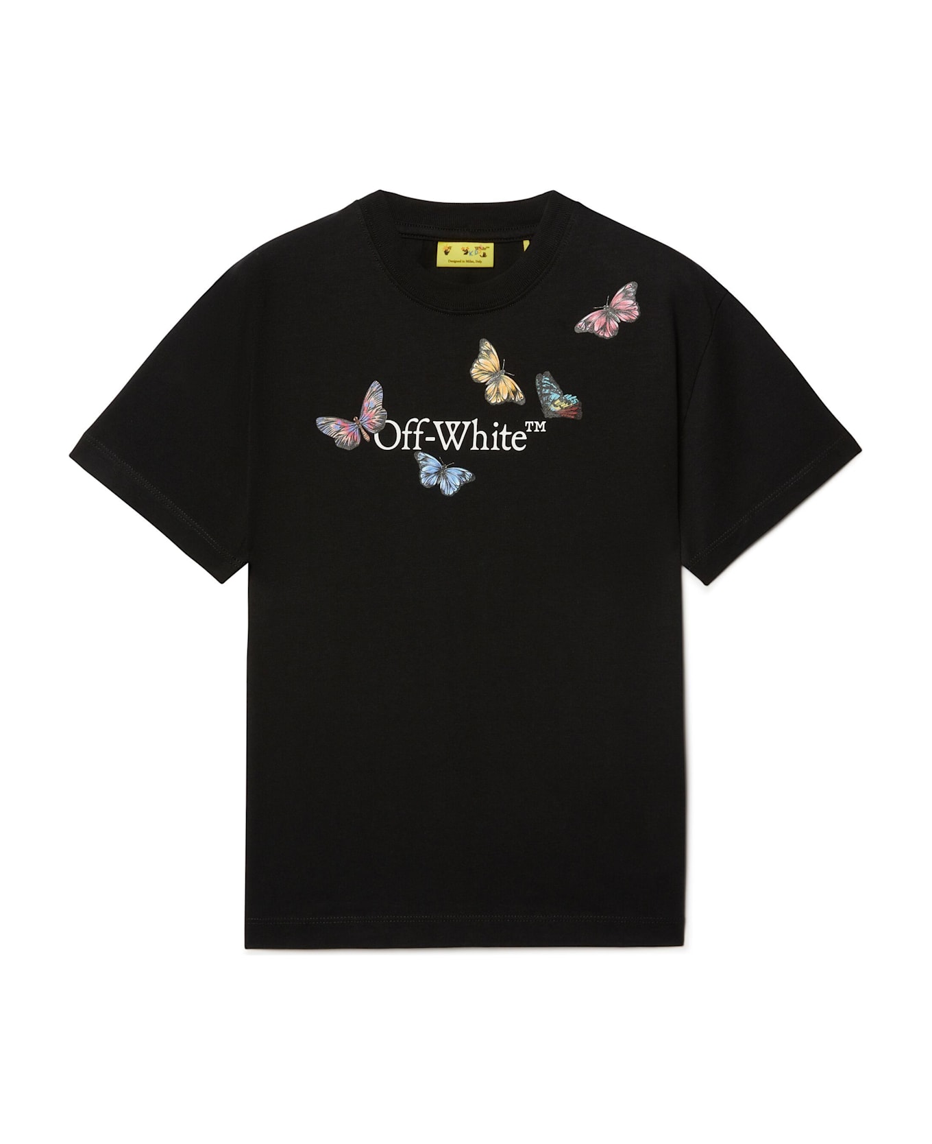 Off-White Bookish Butterfly Tee Ss - Black White