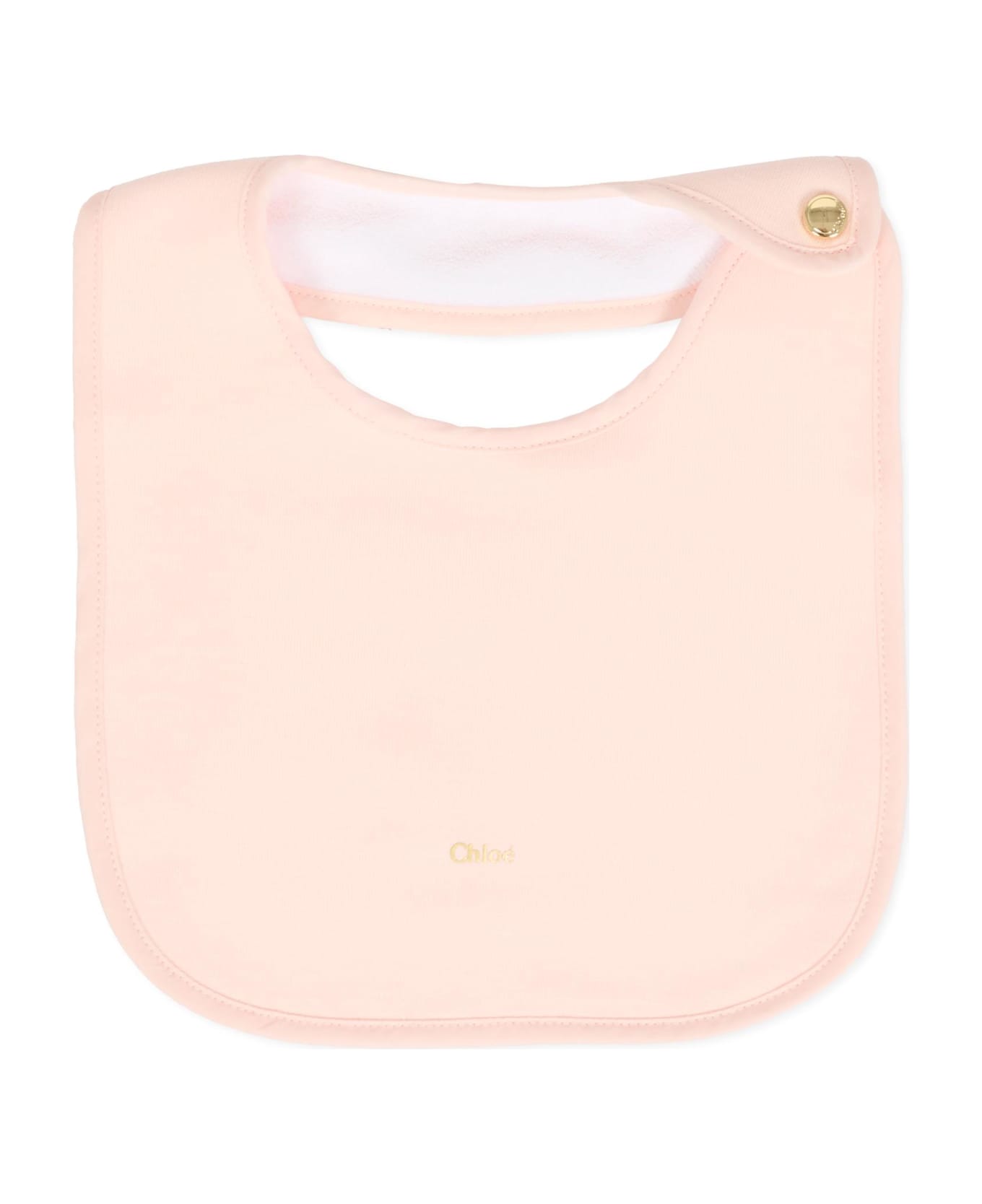 Chloé White Babygrow Set For Baby Girl With Logo - White