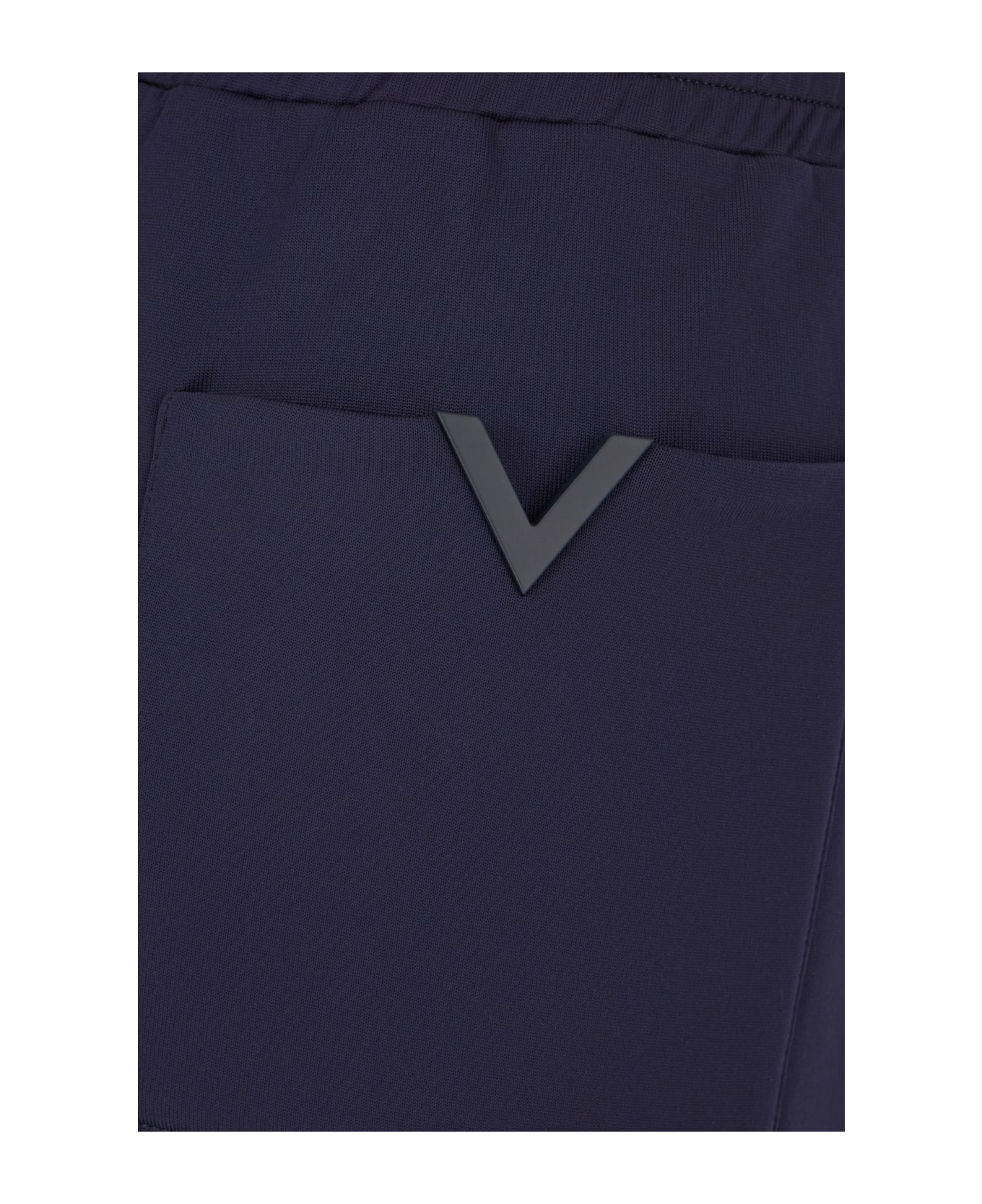 Valentino Garavani Navy Blue Nylon Blend Joggers - NAVY AVORIO