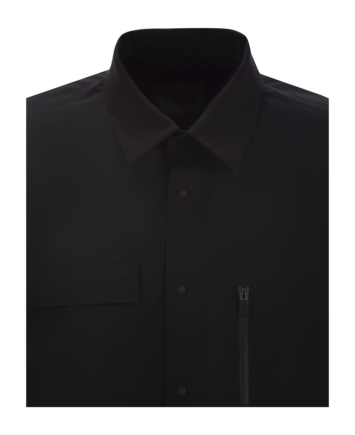 Herno Master Nylon Shirt-cut Jacket - BLACK