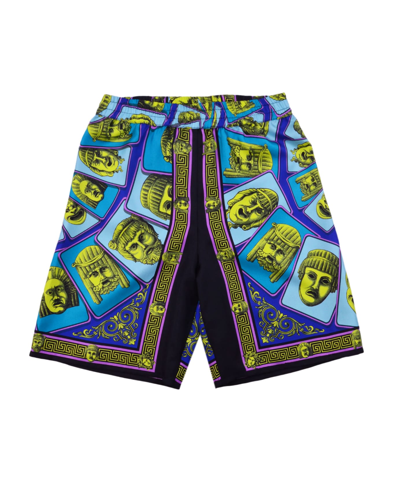 Versace Shorts With Print - Multicolor