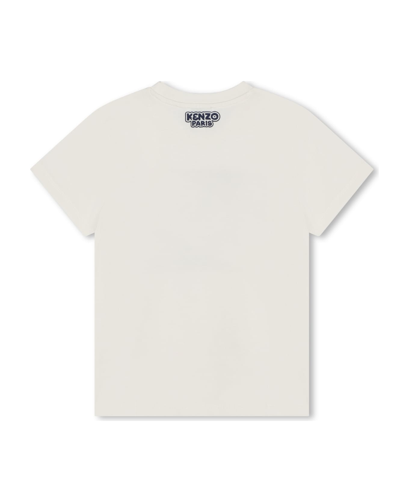Kenzo Kids T-shirt Con Stampa - Cream
