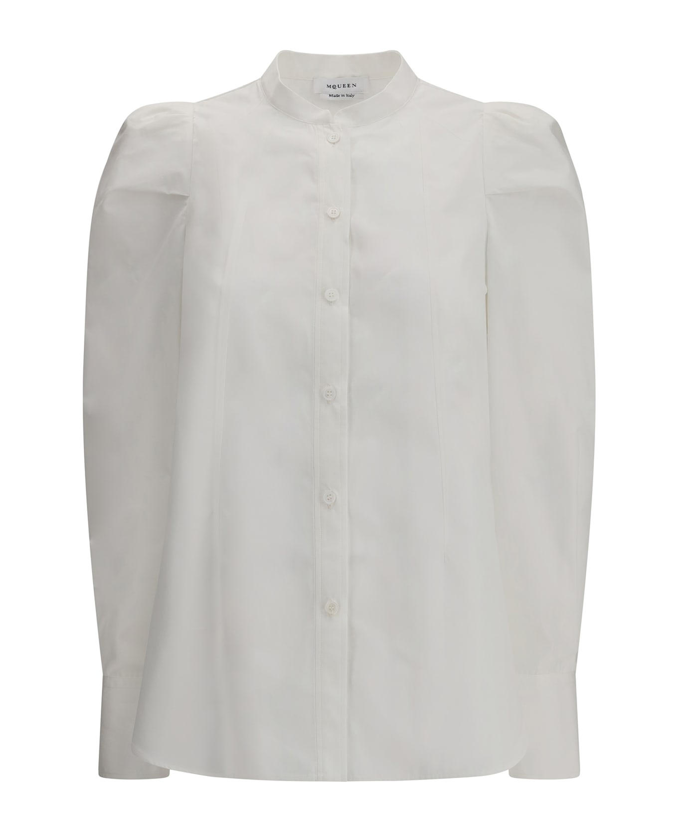 Alexander McQueen White Shirt With Mandarin Collar