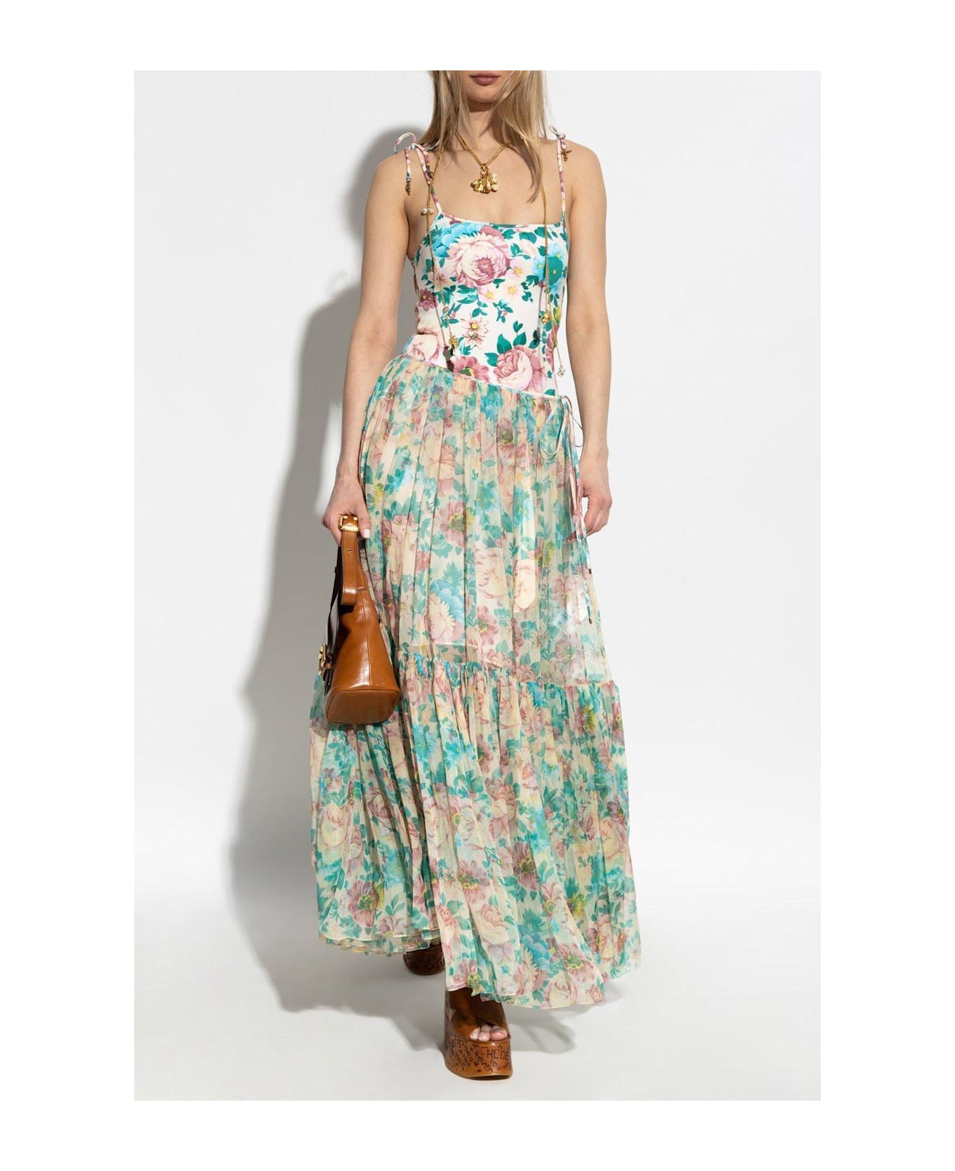 Chloé Gathered Maxi Skirt - Beige