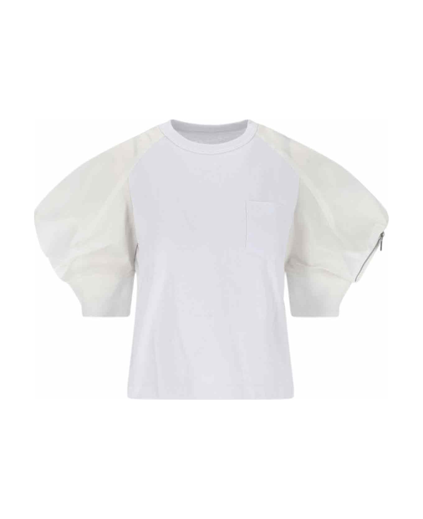 Sacai Balloon Sleeve T-shirt - White