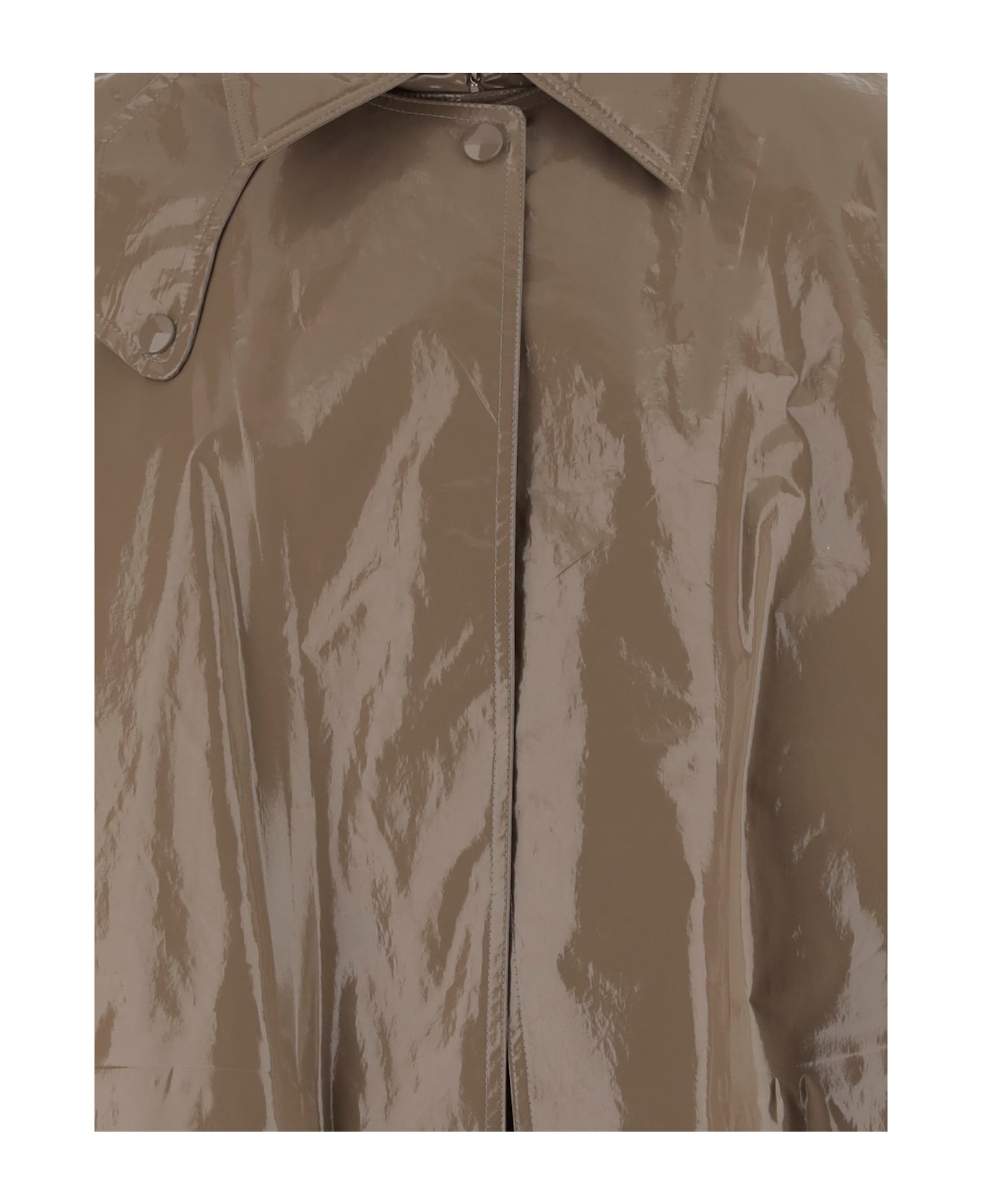 Chloé Lacquered Effect Cape - Brown