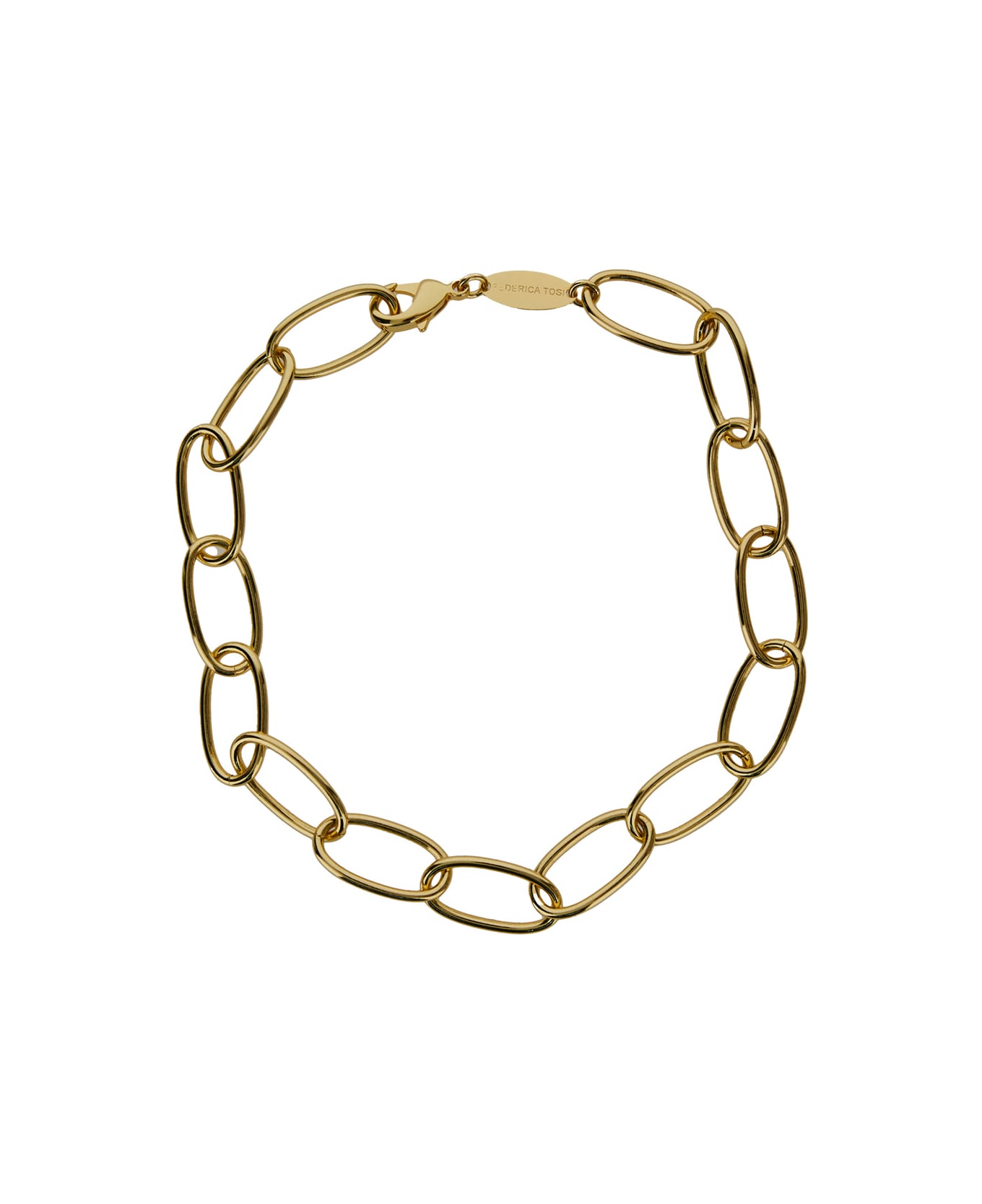 Federica Tosi Chain Necklace In Golden Brass Woman - Metallic