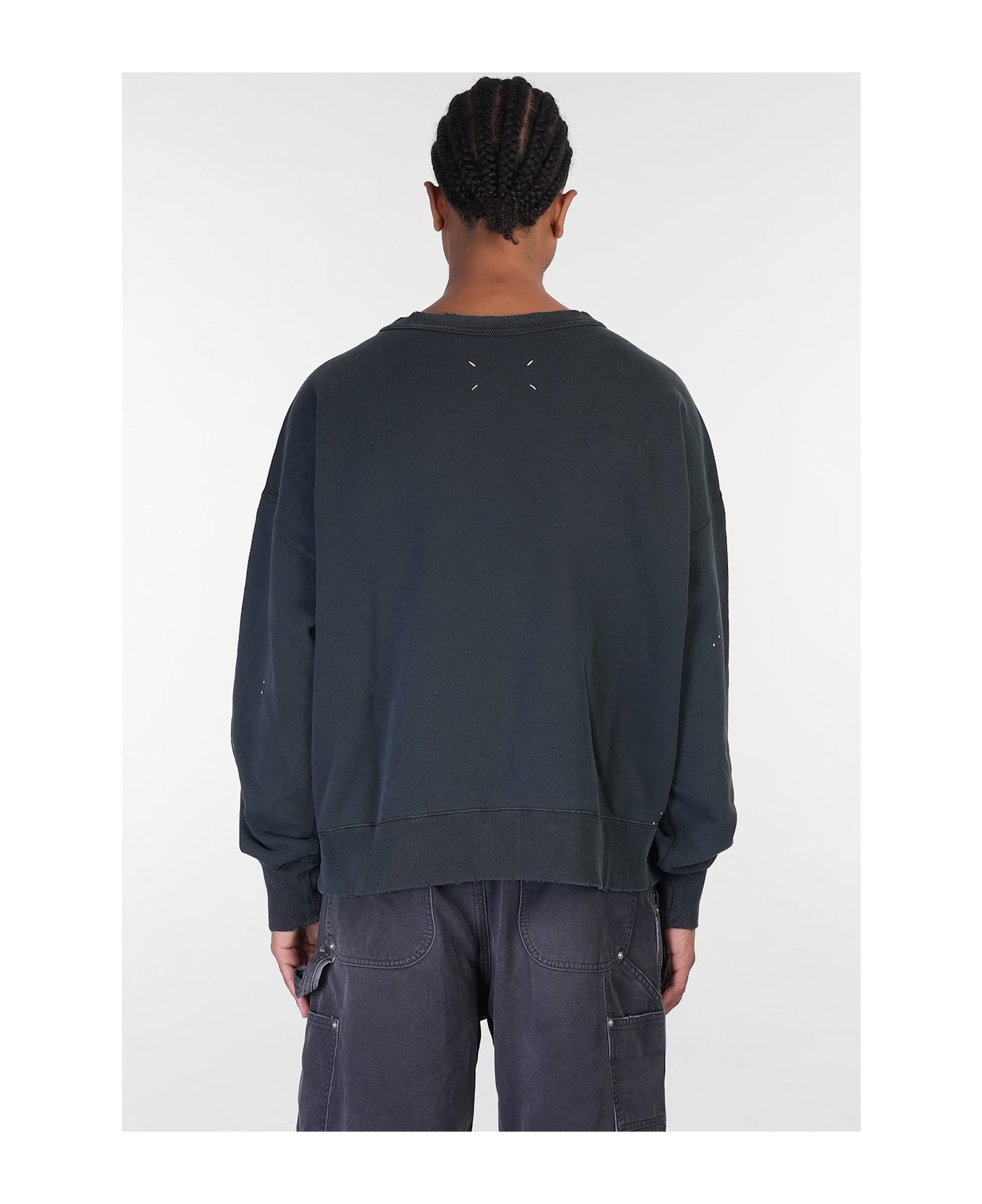 Maison Margiela Sweatshirt In Black Cotton - black