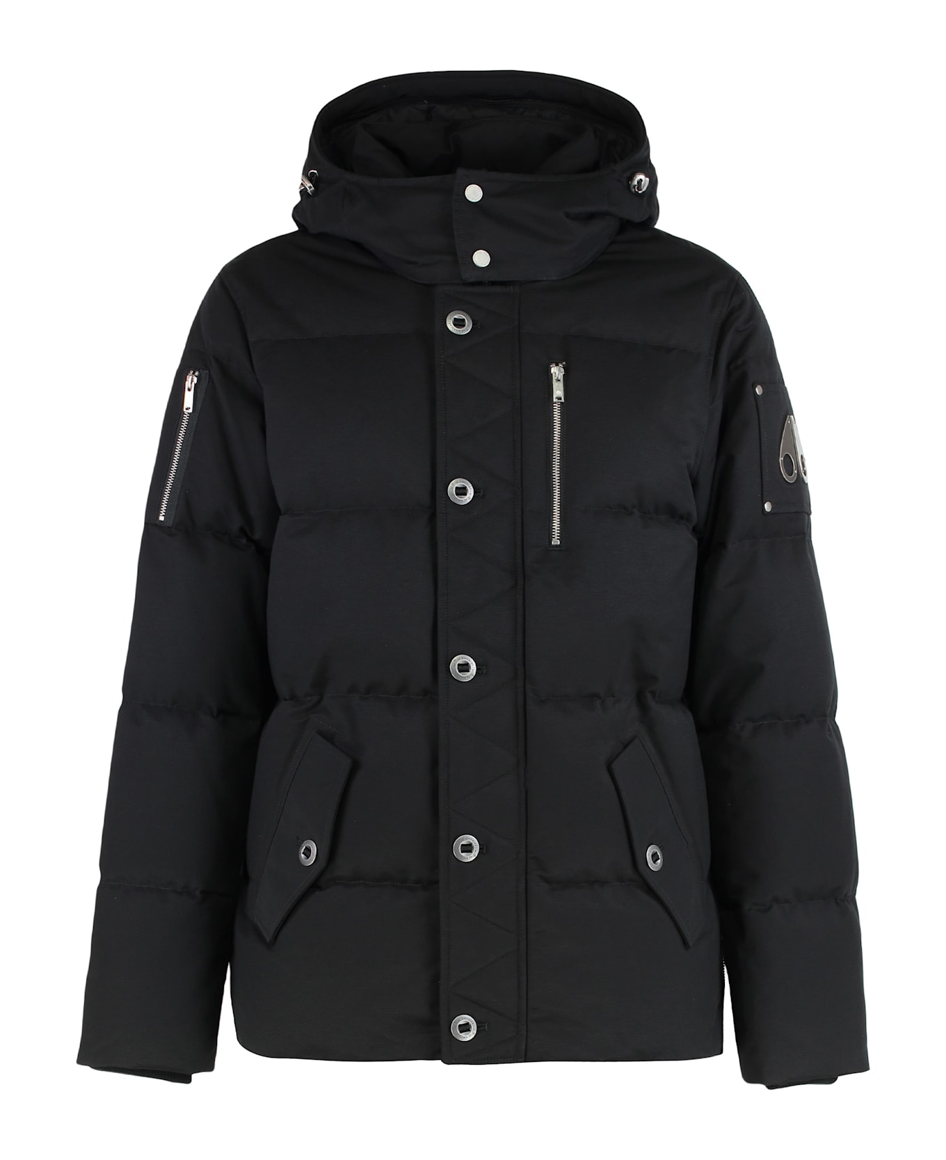 Moose Knuckles Original 3q Down Jacket With Hood - black