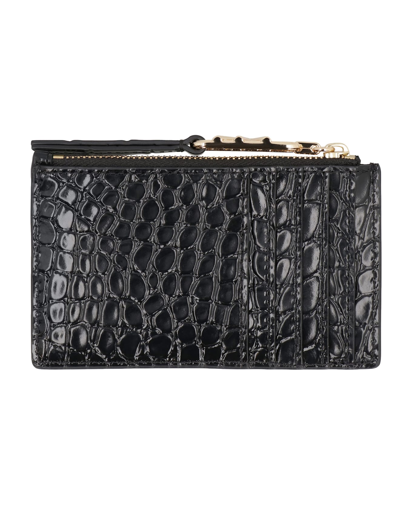 MICHAEL Michael Kors Printed Leather Card Holder - black