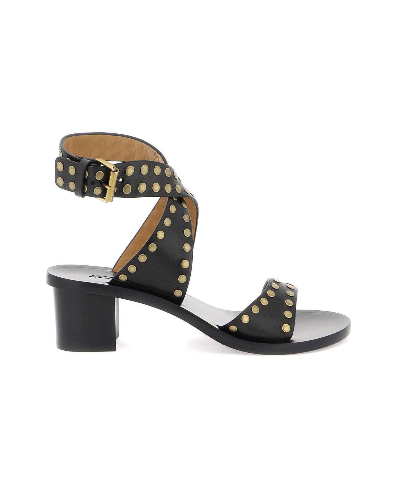 Isabel Marant Studded Heeled Sandals - Nero/oro