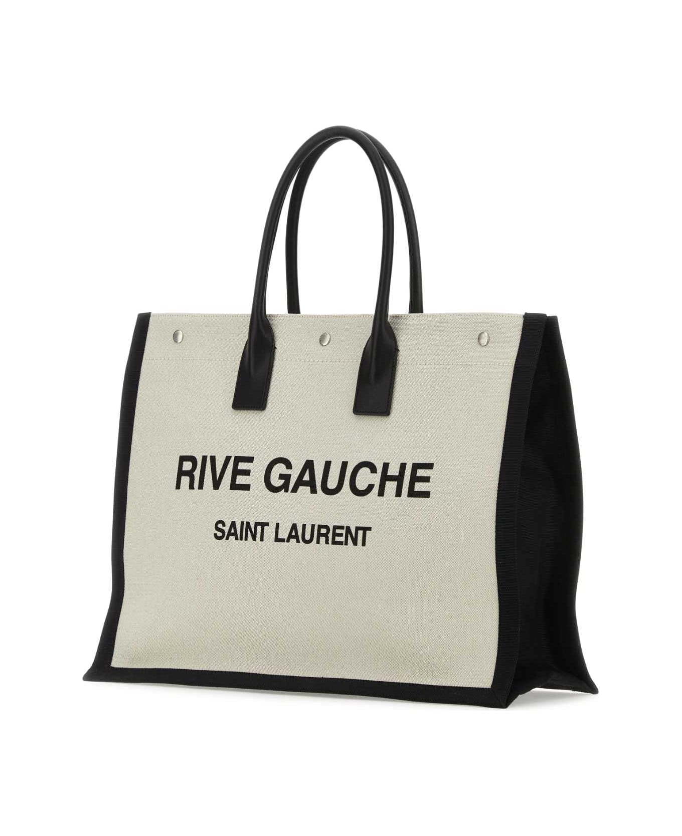 Saint Laurent Sand Canvas Large Rive Gauche Shopping Bag - 9083