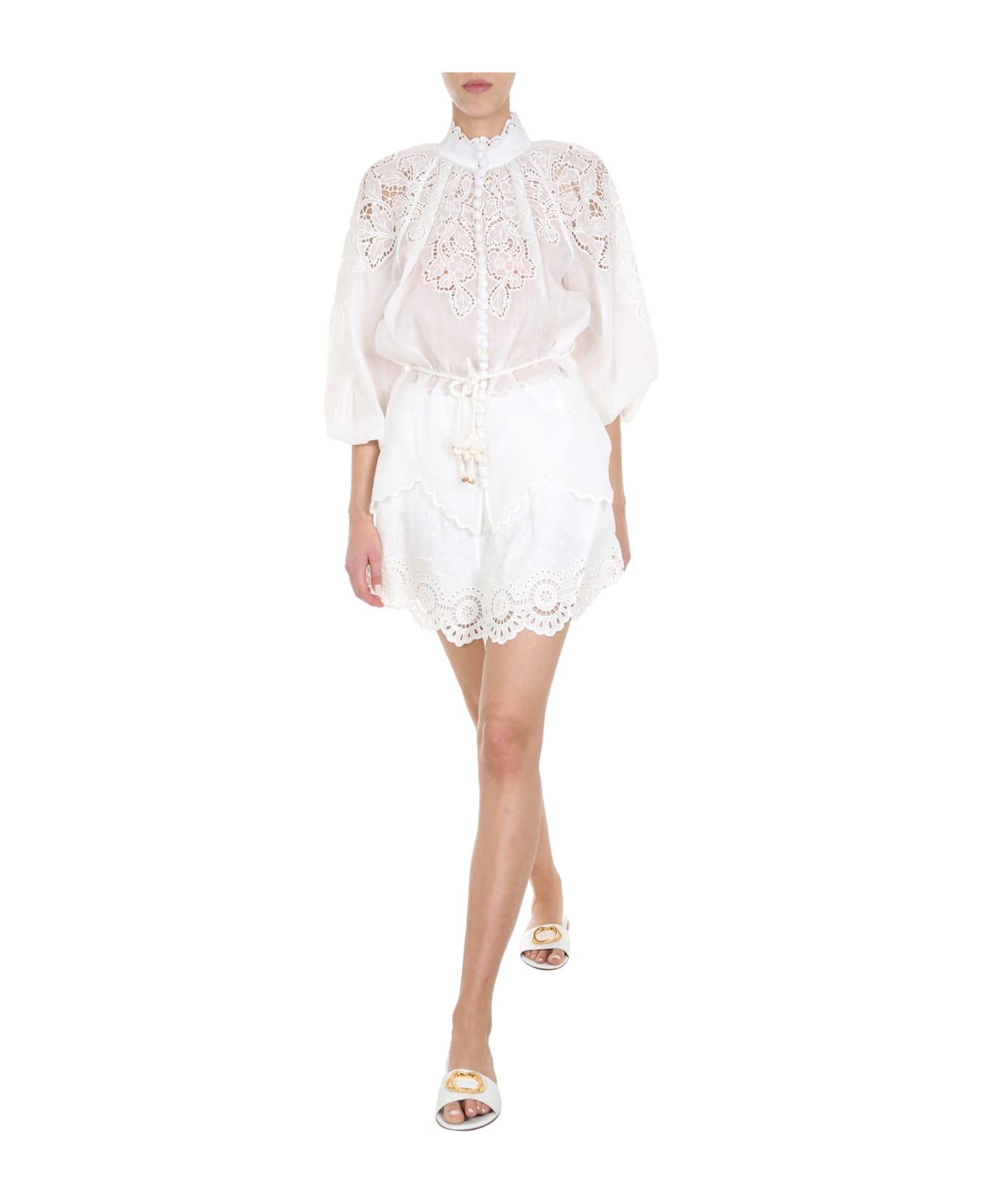 Zimmermann Embroidered Shirt - BIANCO