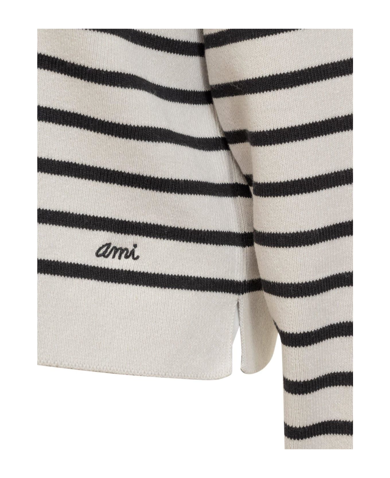 Ami Alexandre Mattiussi Striped Long-sleeved Jumper - MultiColour ニットウェア