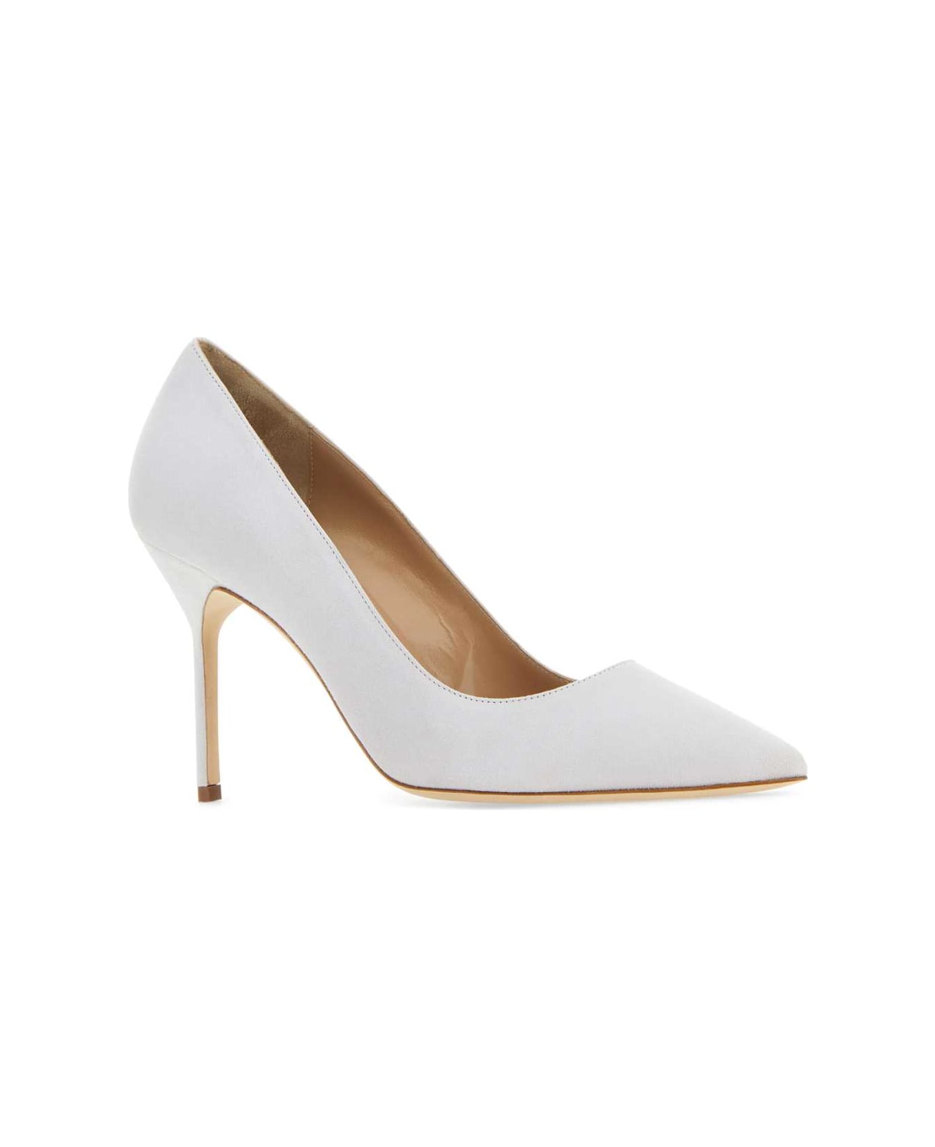 Manolo Blahnik Chalk Suede Bb Pumps - LGRY