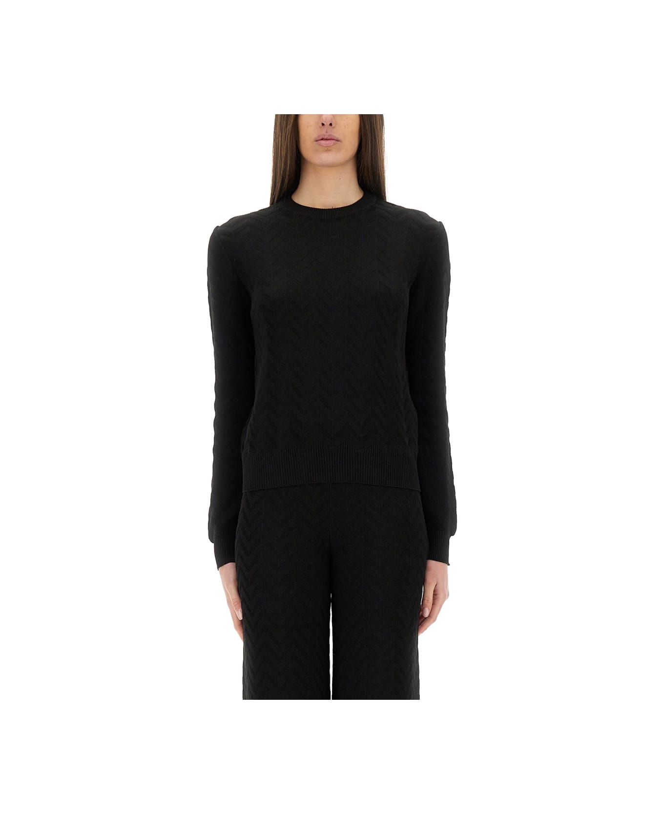 Missoni Chevron Pattern Sweater - BLACK