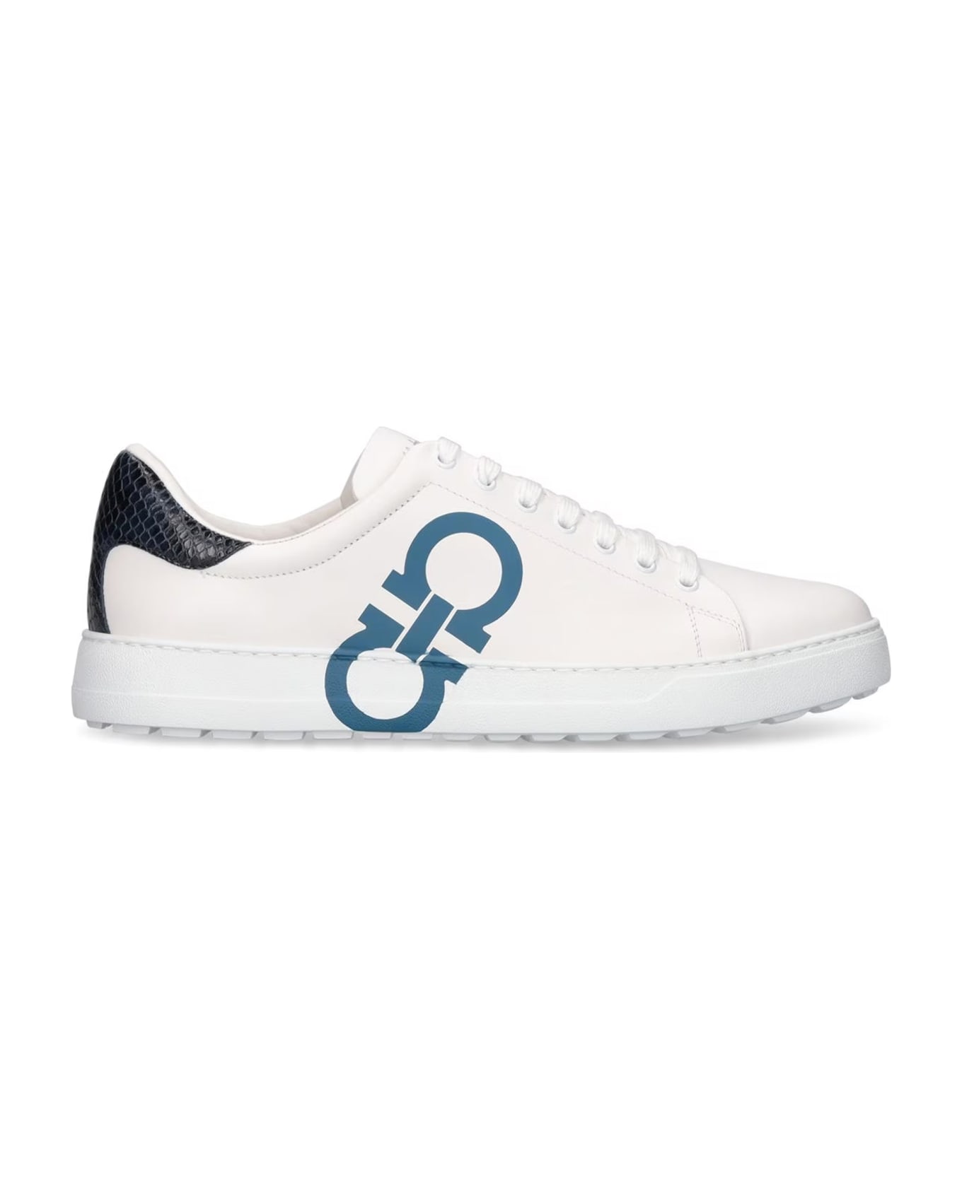 Ferragamo Number Leather Sneakers - White スニーカー