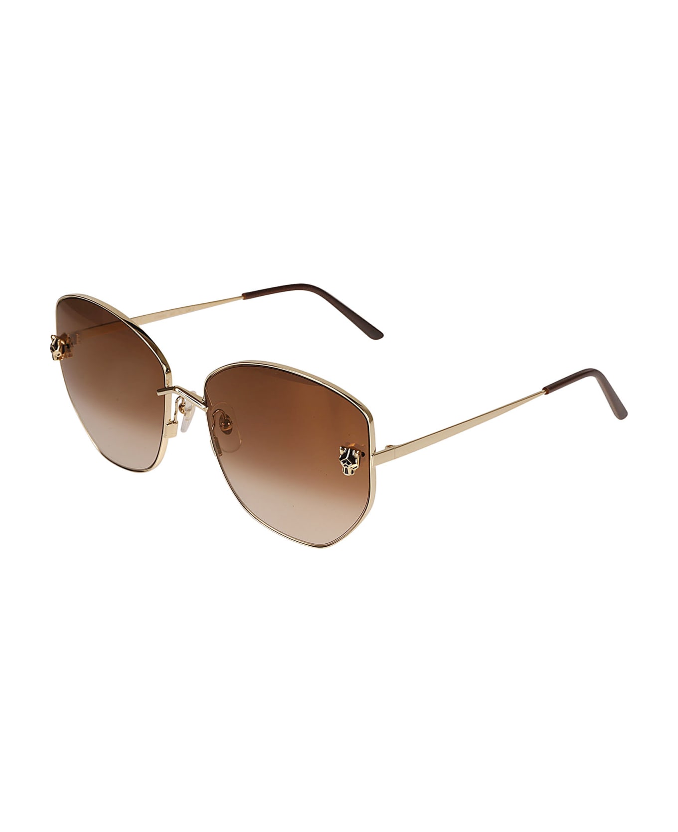 Cartier Eyewear Butterfly Classic Sunglasses - 002 gold gold brown