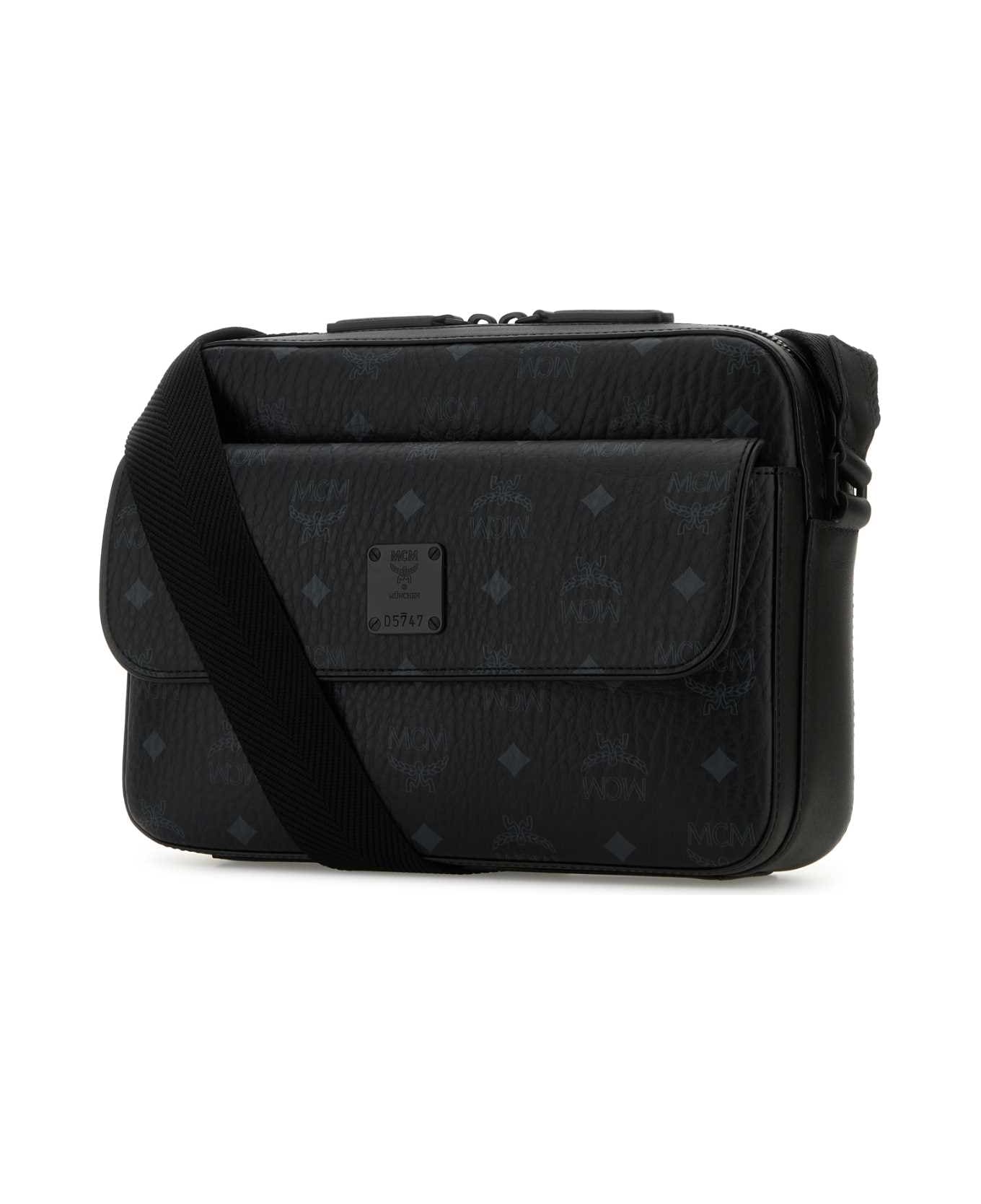 MCM Printed Canvas Aren Messenger Crossbody Bag - BK