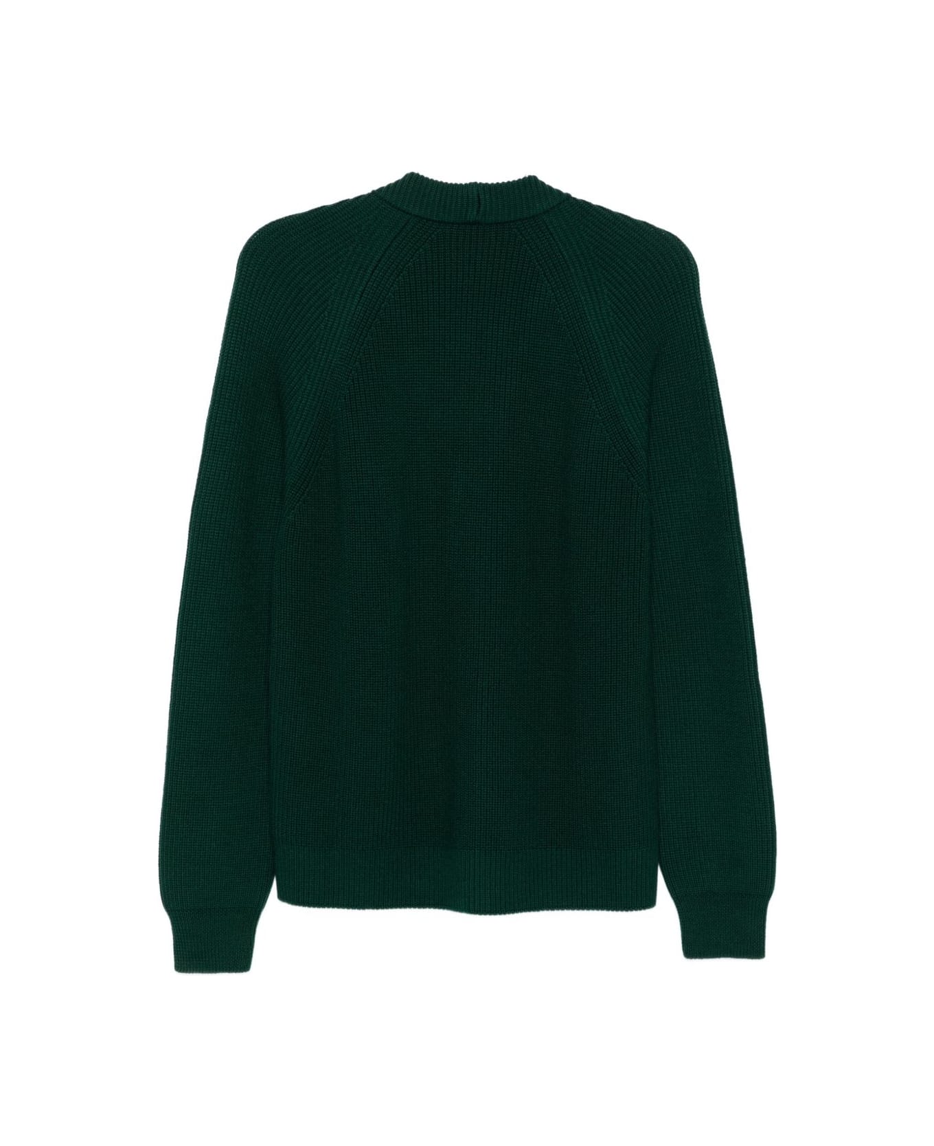 Zanone Virgin Wool Cardigan - Green