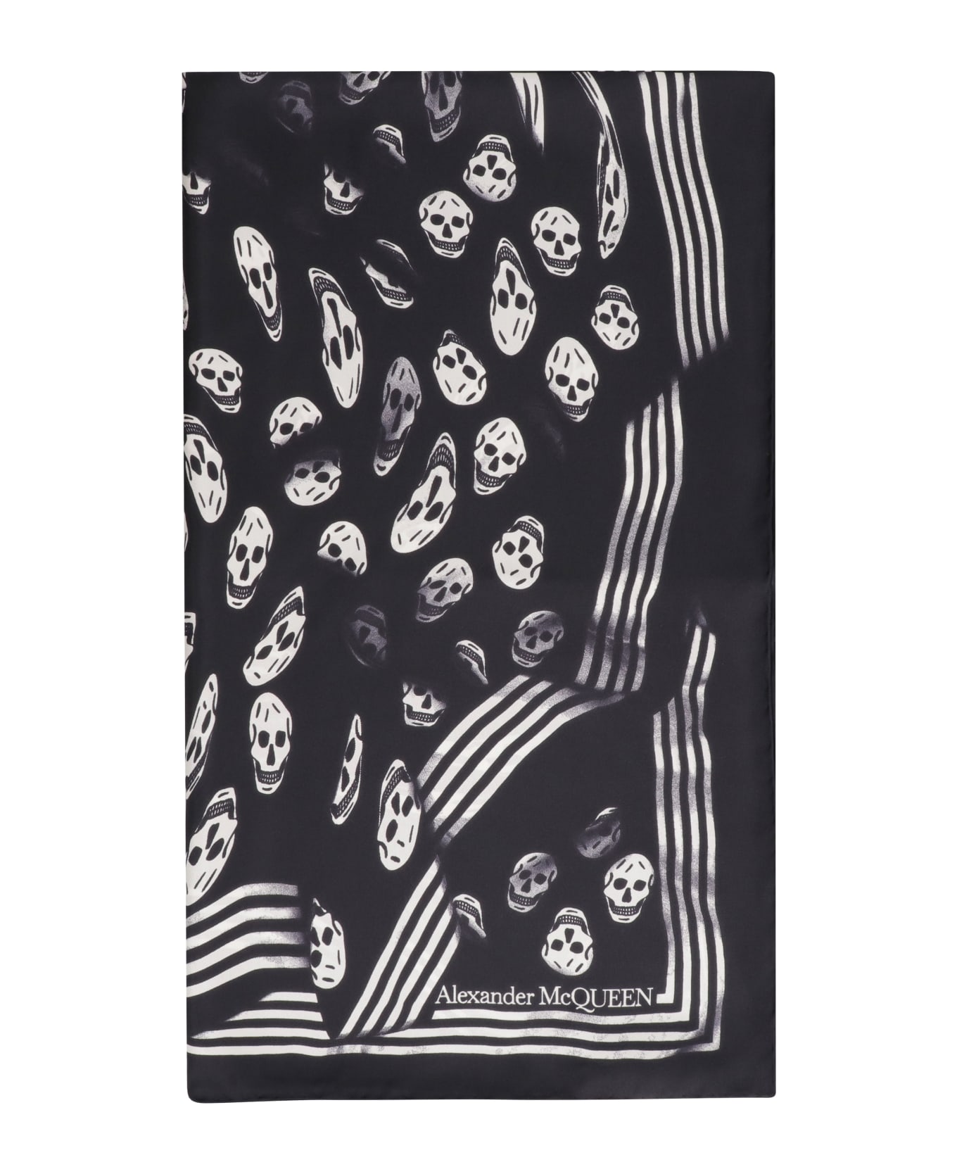 Alexander McQueen Skull Print Scarf - black スカーフ