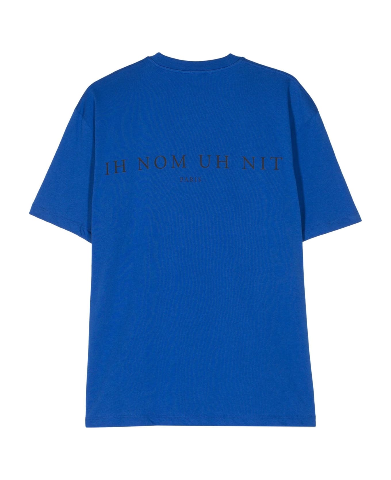 ih nom uh nit Blue Cotton T-shirt - Royal Blue シャツ