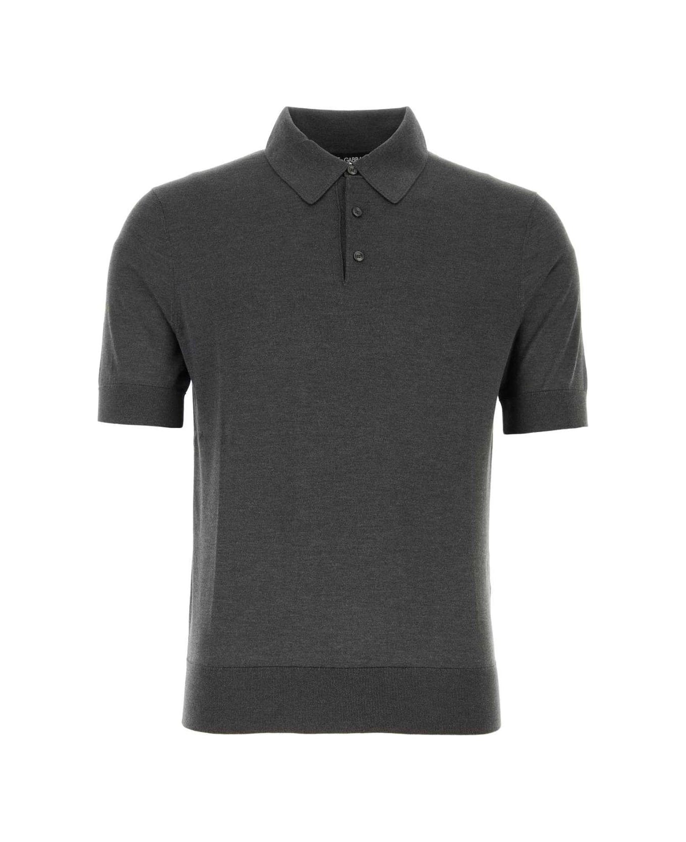 Dolce & Gabbana Short Sleeved Polo Shirt - Dark grey