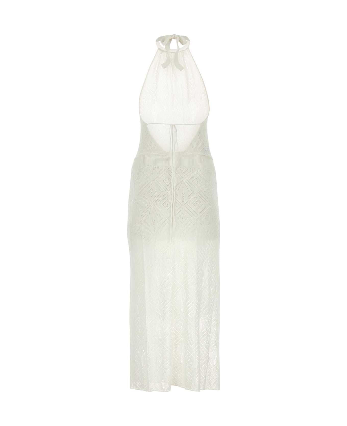 Gimaguas White Viscose Paros Dress - WHITE