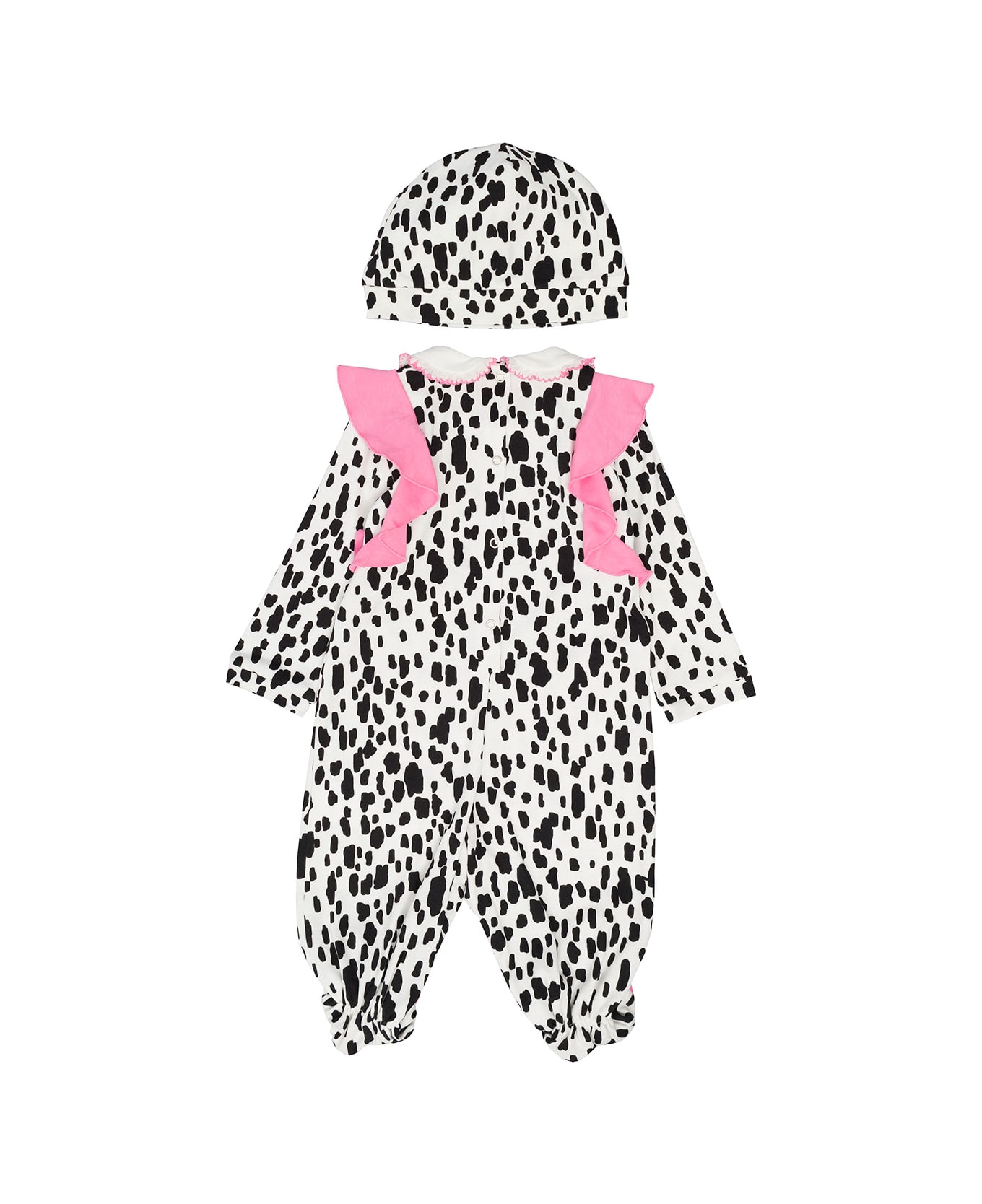 Chiara Ferragni Kids Baby's Leopard Set With Bib And Cream Hat - Multicolor