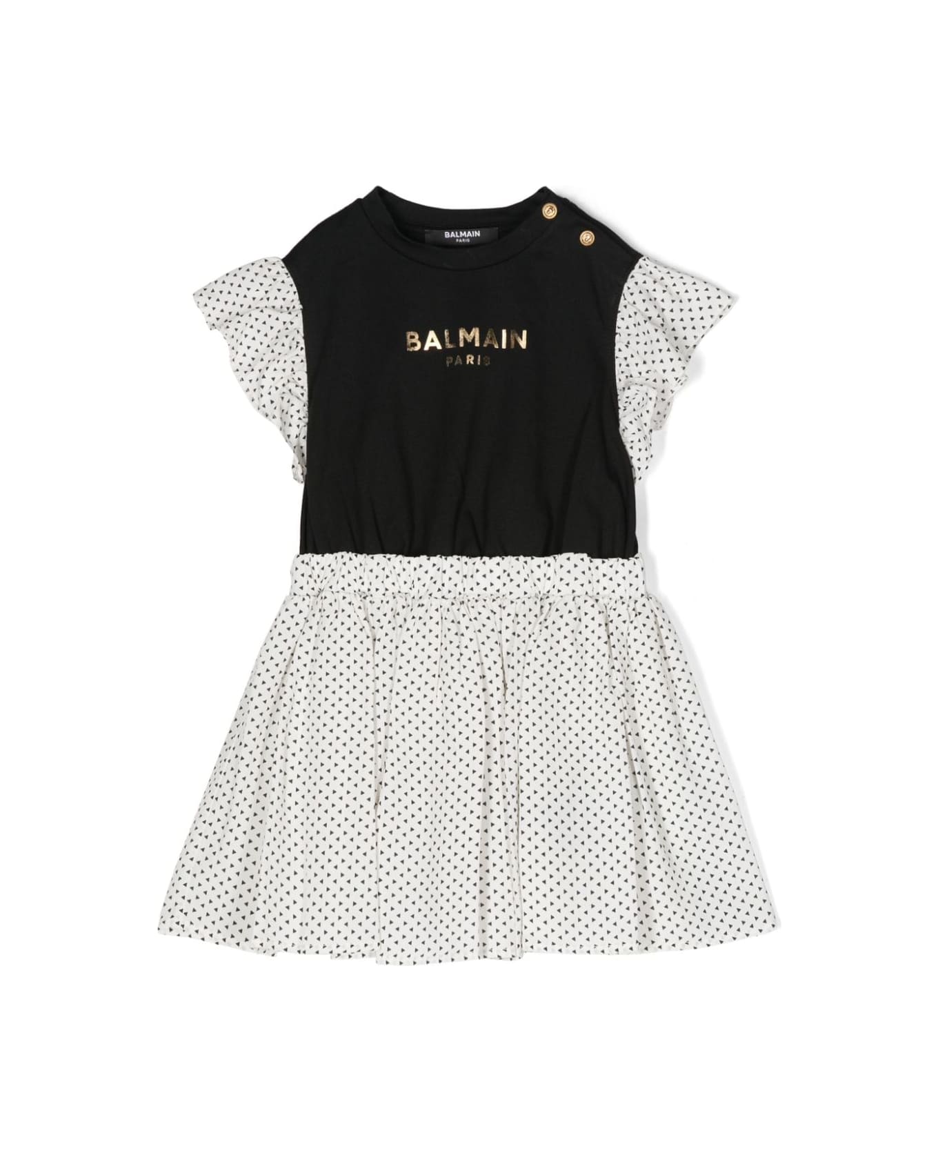 Balmain Dresses With Logo - Cream ボディスーツ＆セットアップ
