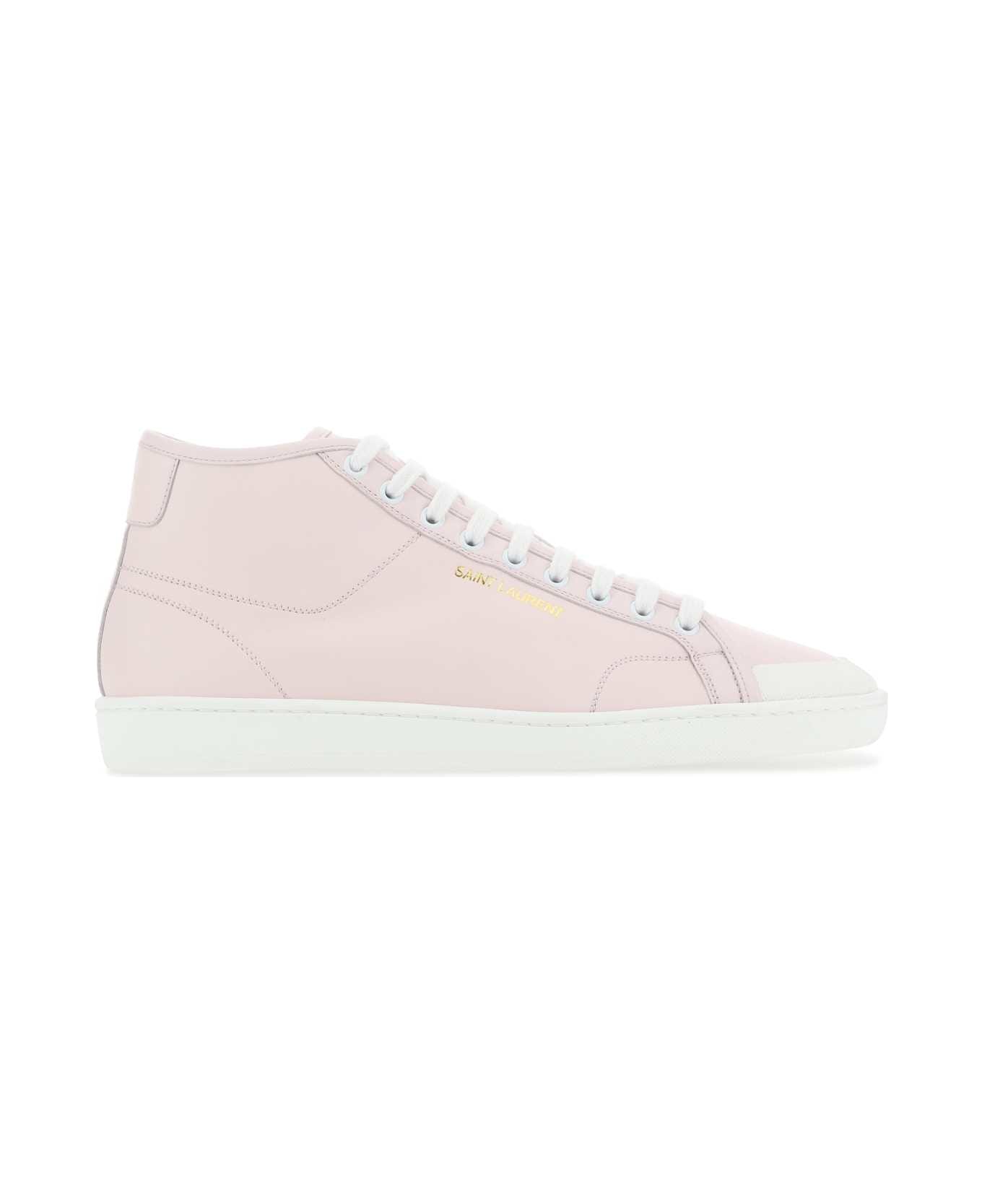 Saint Laurent Pastel Pink Leather Court Classic Sneakers - 5915
