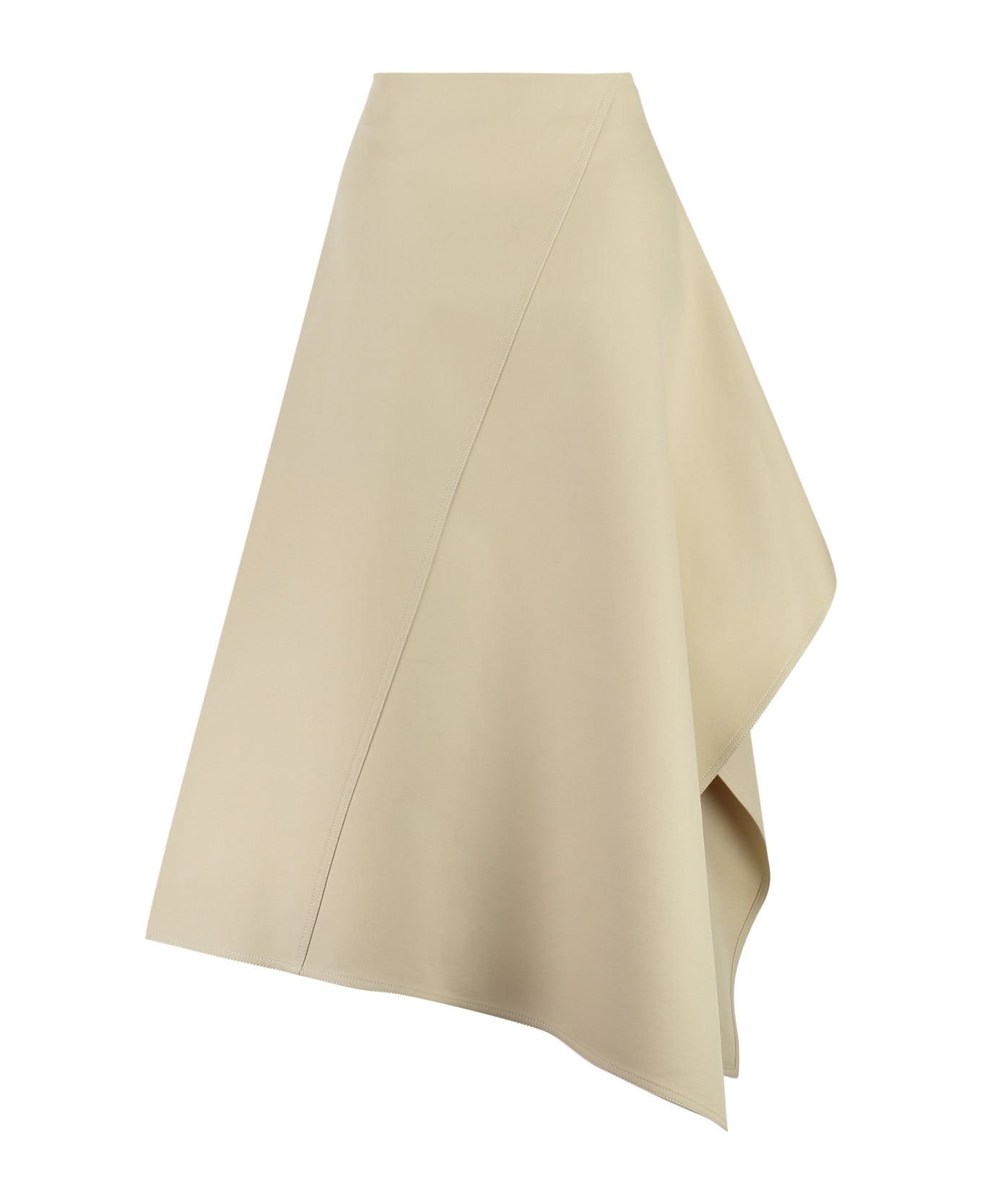 Bottega Veneta Cotton Midi Skirt - Nude & Neutrals