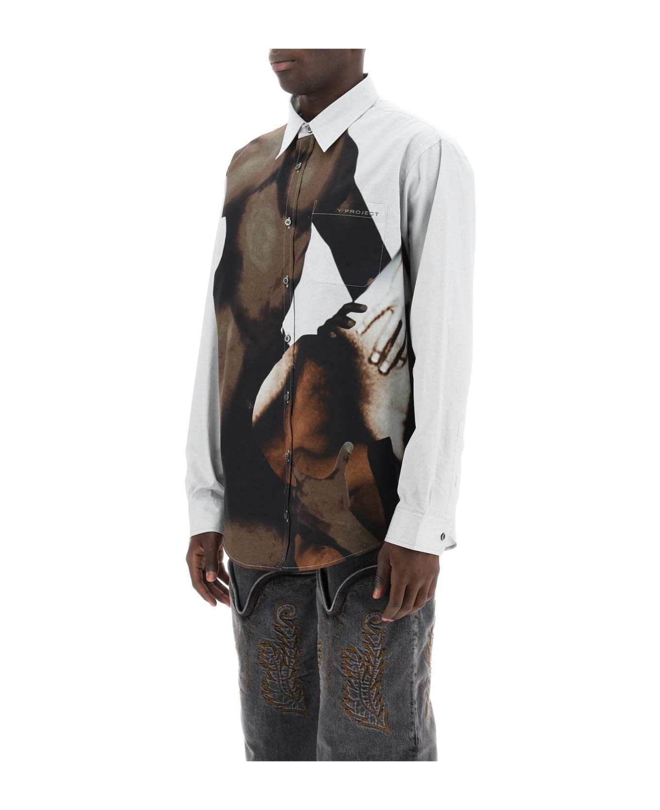 Y/Project Body Collage Shirt - WHITE (Grey)