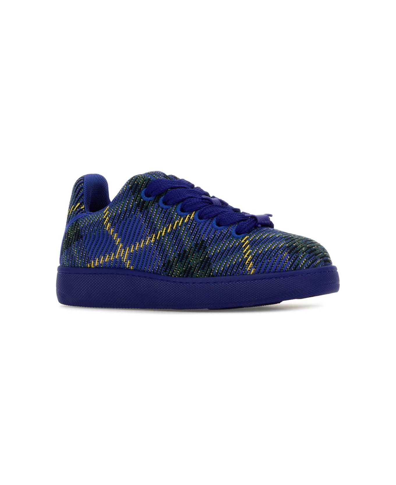 Burberry Embroidered Fabric Box Sneakers - BRIGHTNAVYIPCHK