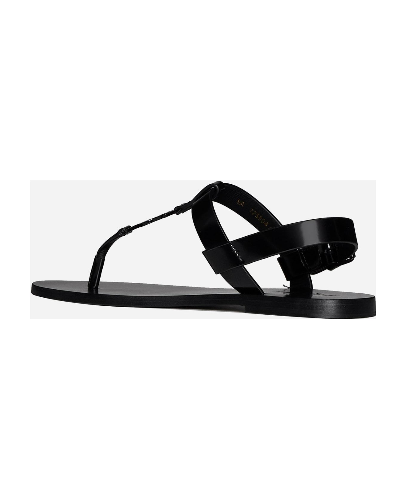 Saint Laurent 'pepe' Flat Sandal - BLACK