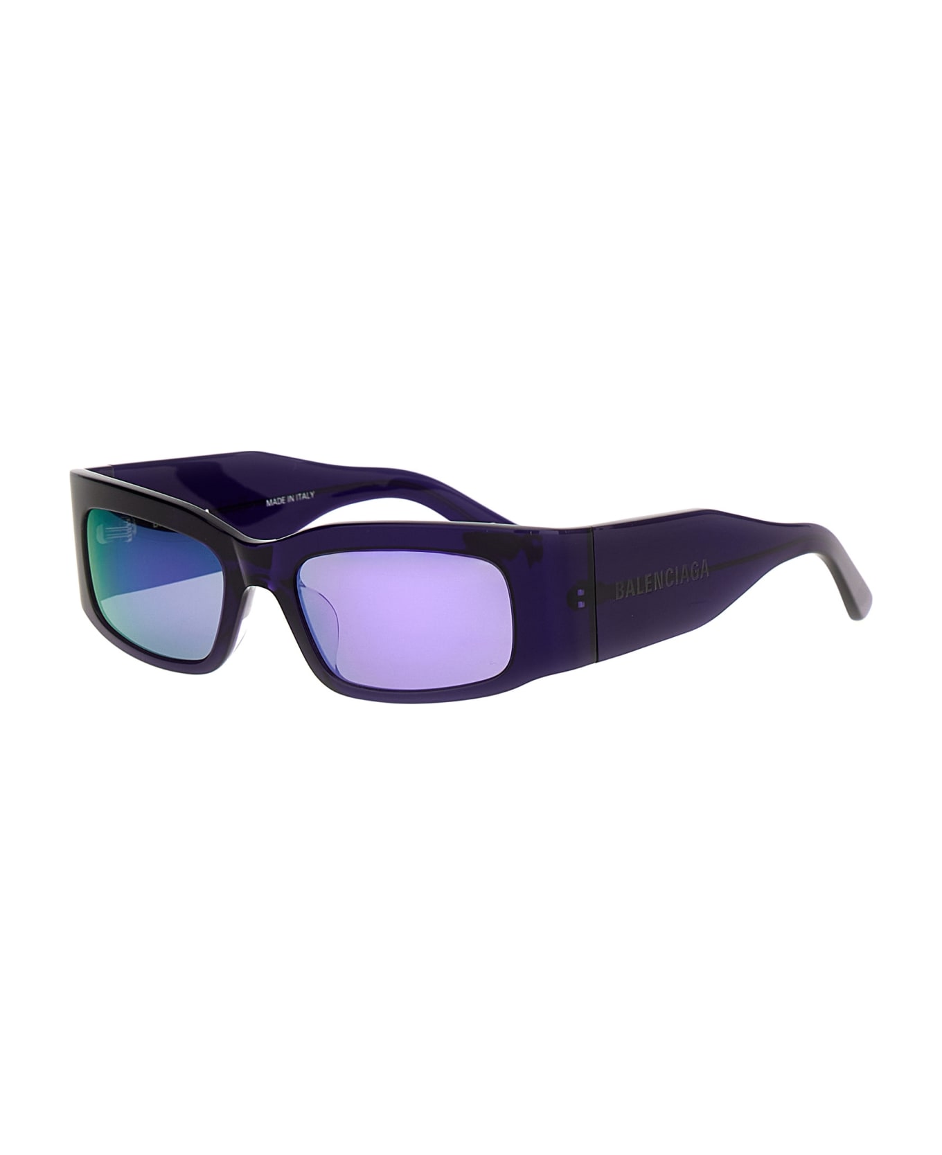 Balenciaga 'paper Rectangle' Sunglasses - Purple