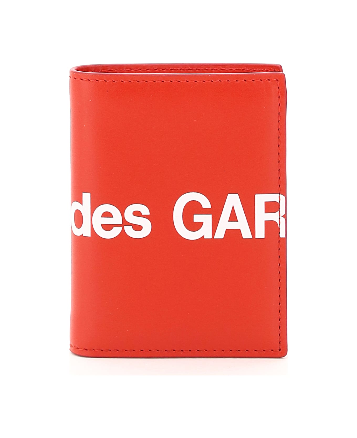Comme des Garçons Wallet Small Bifold Wallet With Huge Logo - RED (Red) 財布