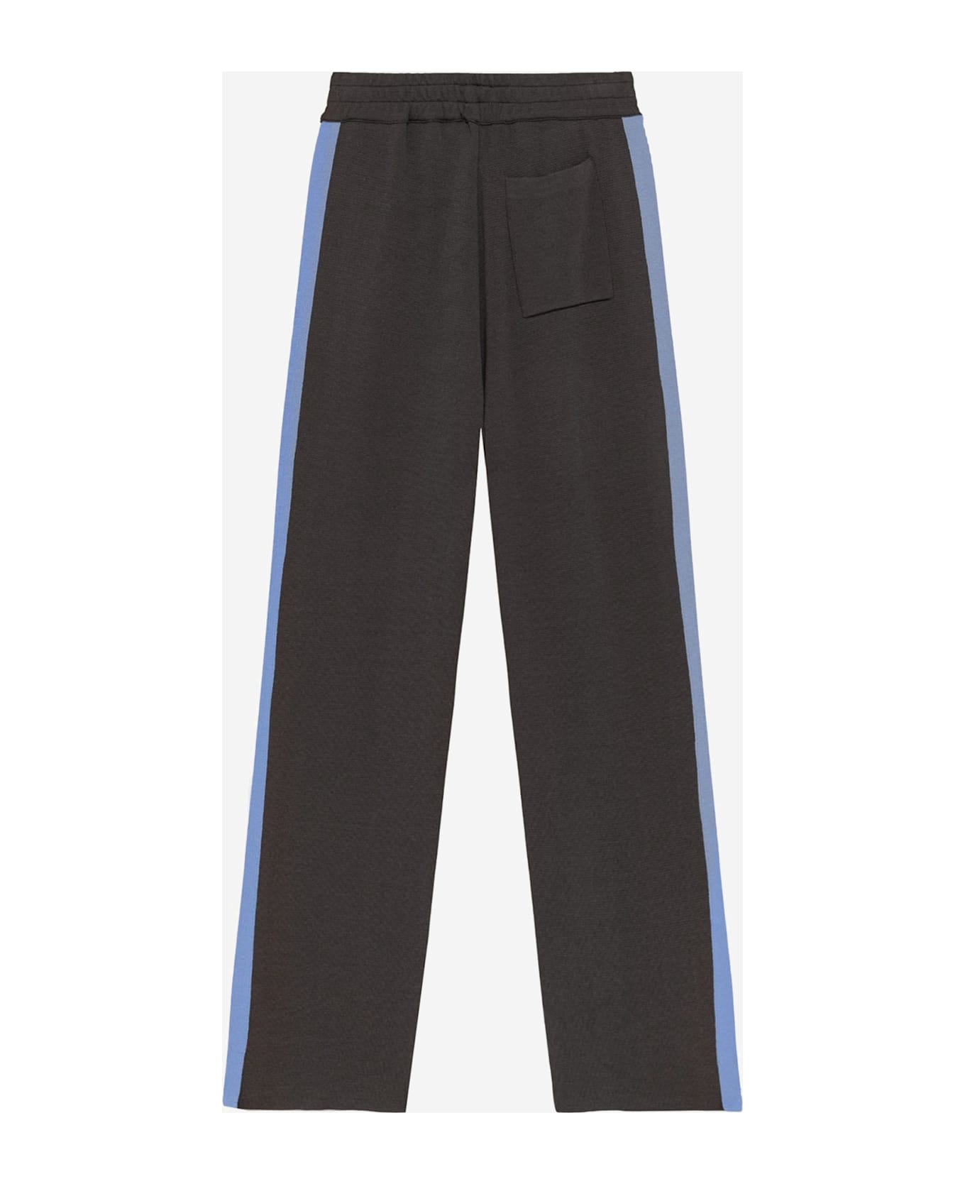 Autry Viscose Blend Trousers With Logo - Grey