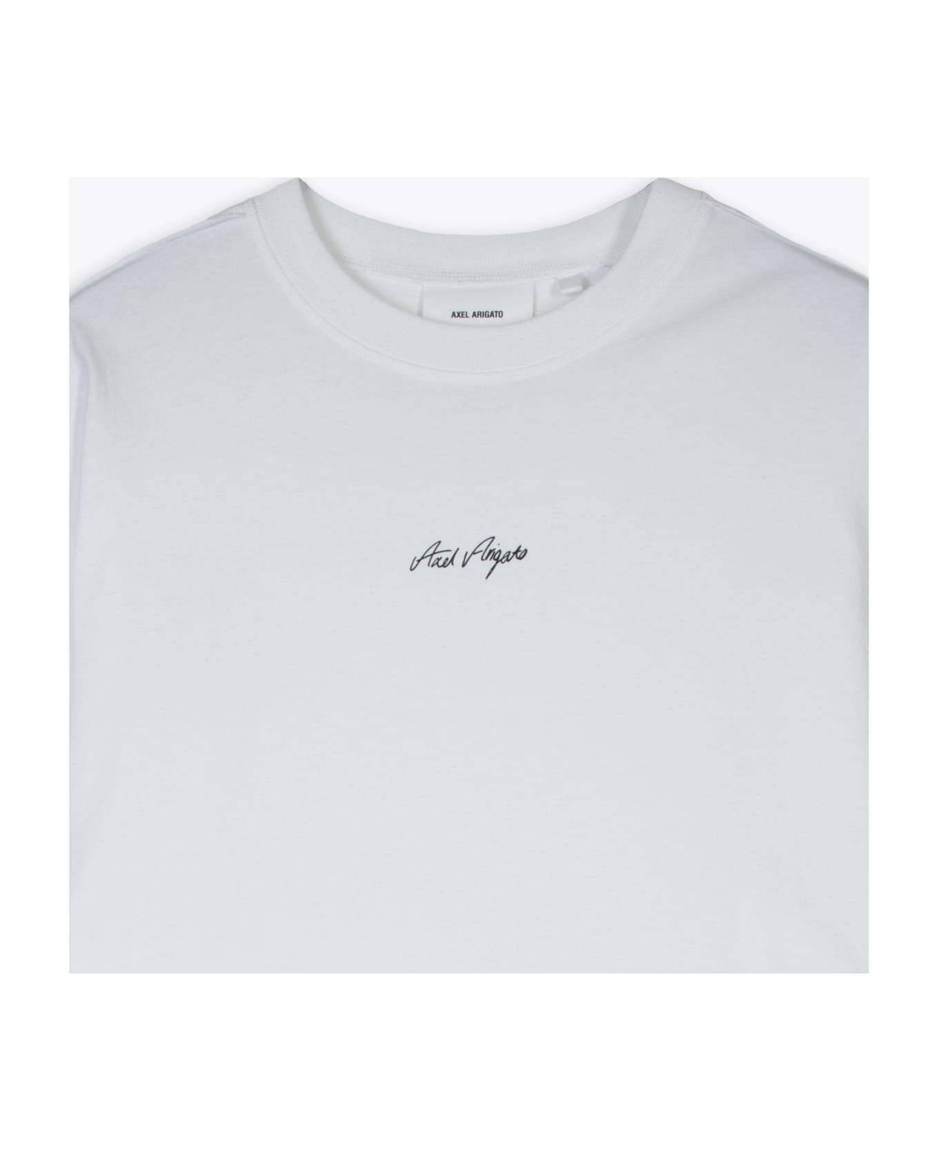 Axel Arigato Sketch T-shirt White Cotton T-shirt With Italic Logo Print - Essential T-shirt - Bianco