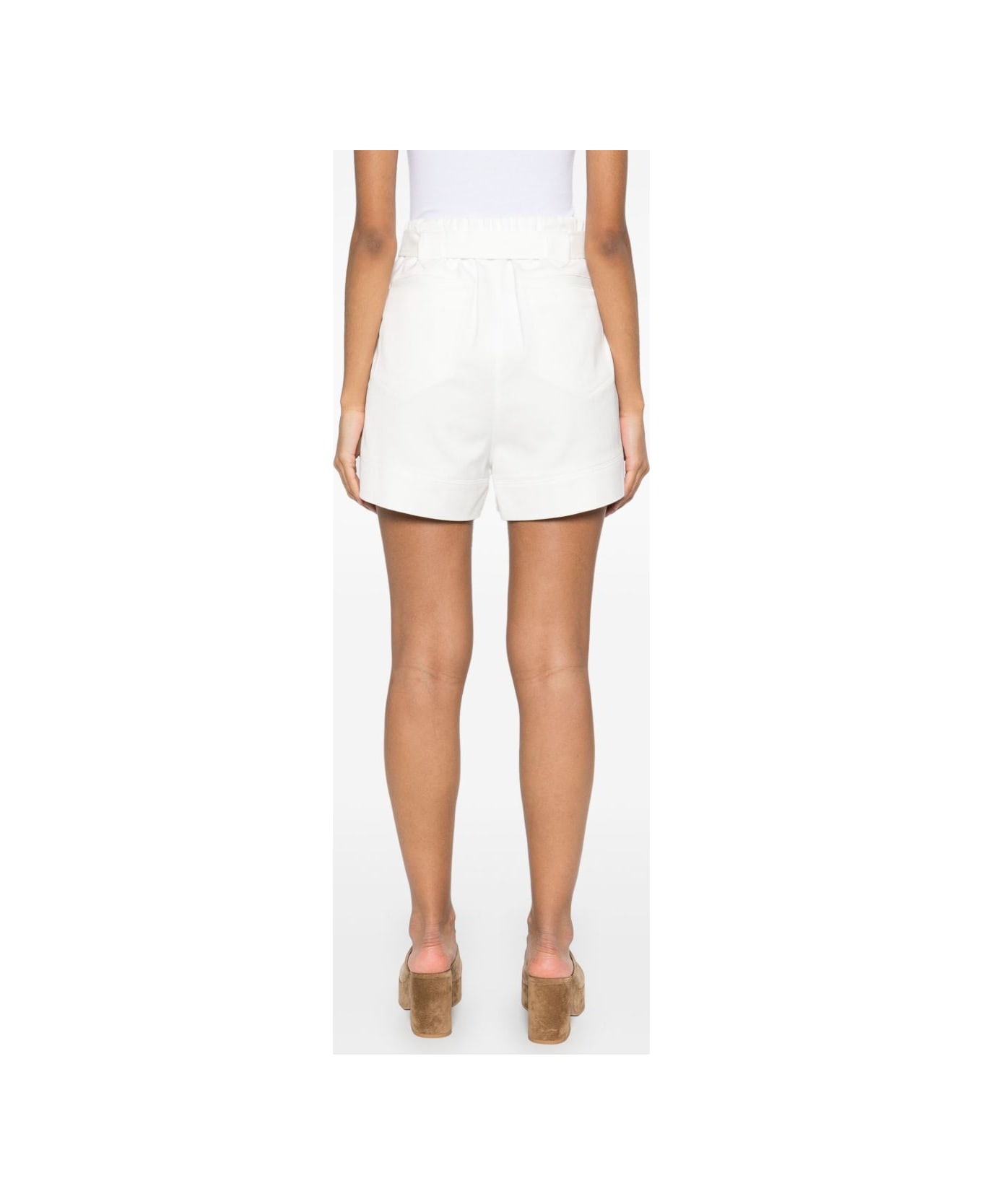 IRO Hannou Cotton Blend Shorts - White