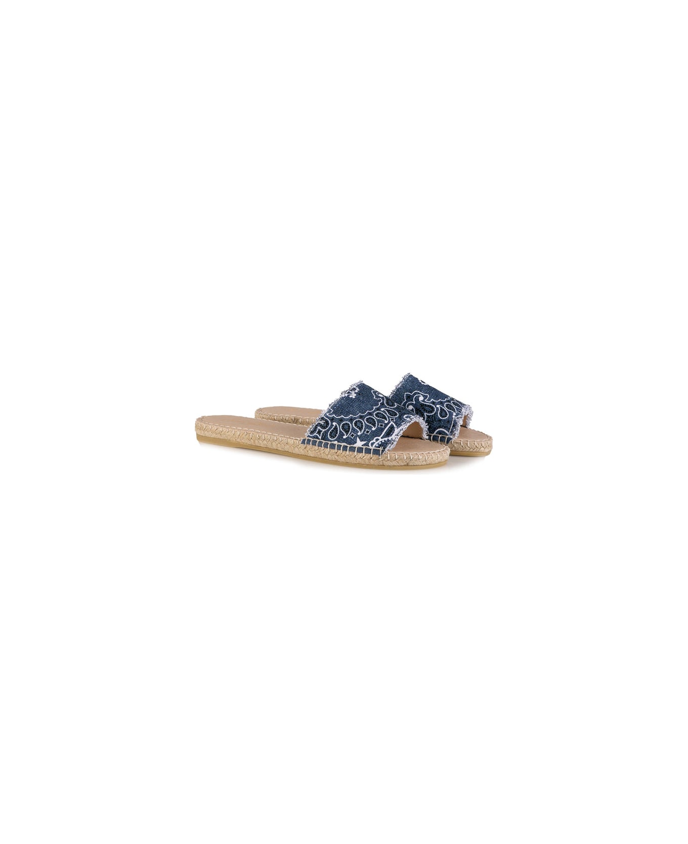 MC2 Saint Barth Woman Espadrilla With Bandanna Print - BLUE