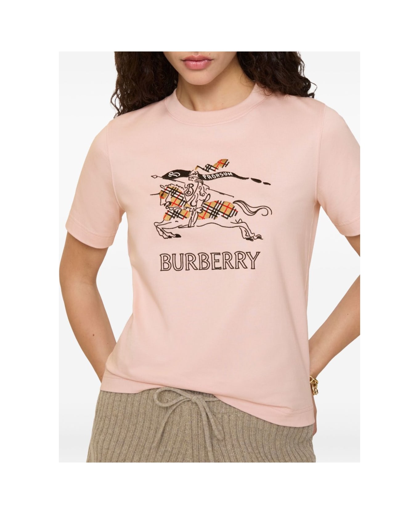 Burberry Ekd Cotton T-shirt - Lilac