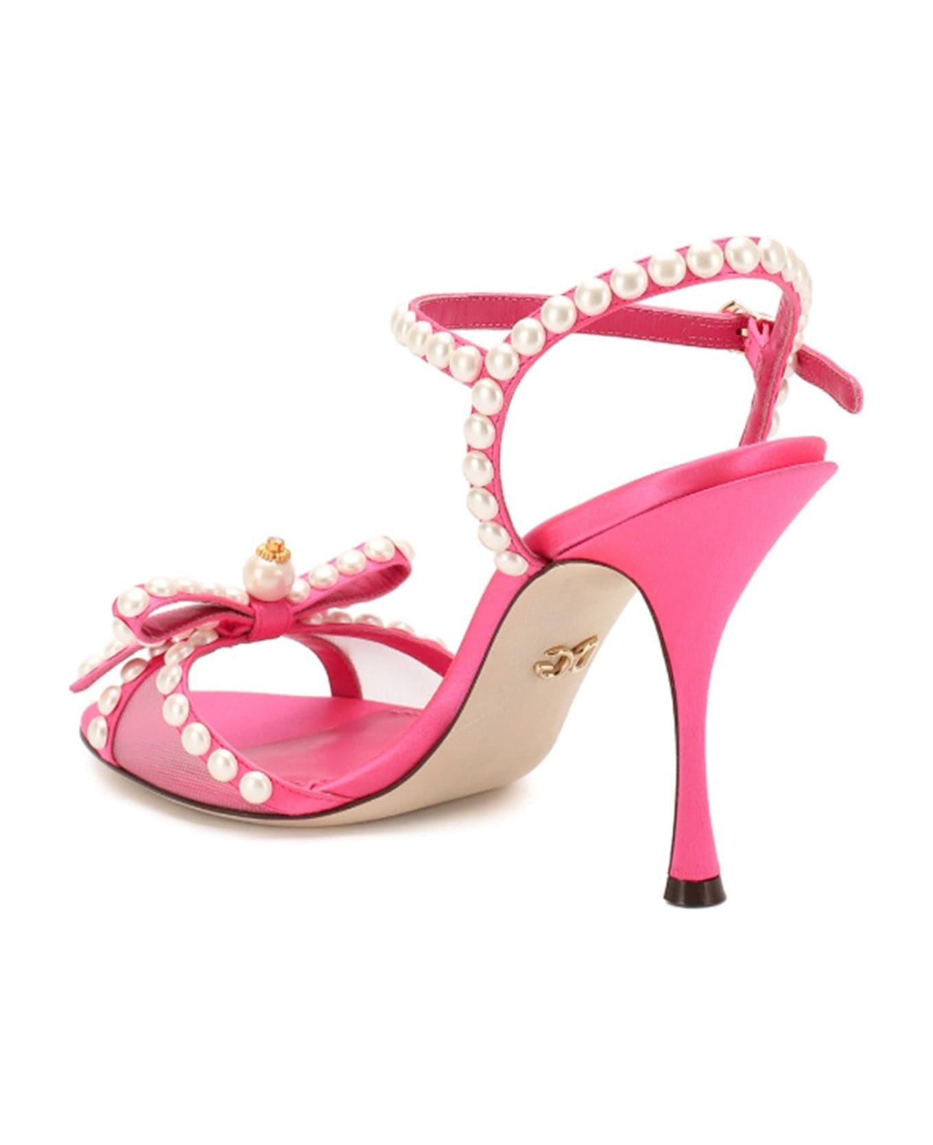 Dolce & Gabbana Pearl-embellished Sandals - Pink