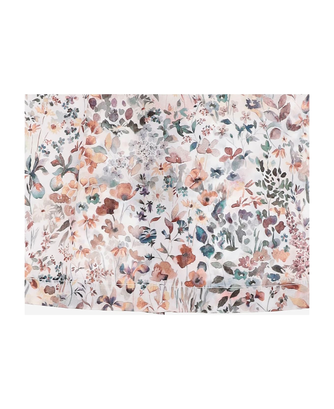 Nicoletta Fanna Cotton Shirt With Floral Pattern - Red