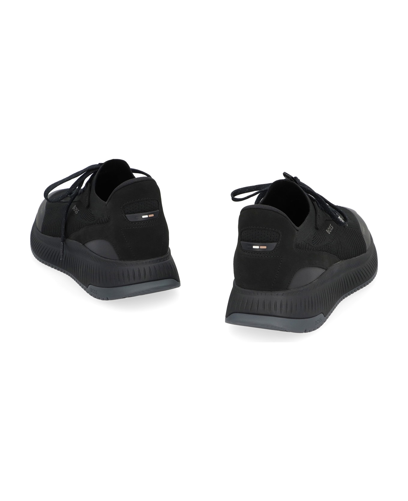 Hugo Boss Sock Fabric Low-top Sneakers - black