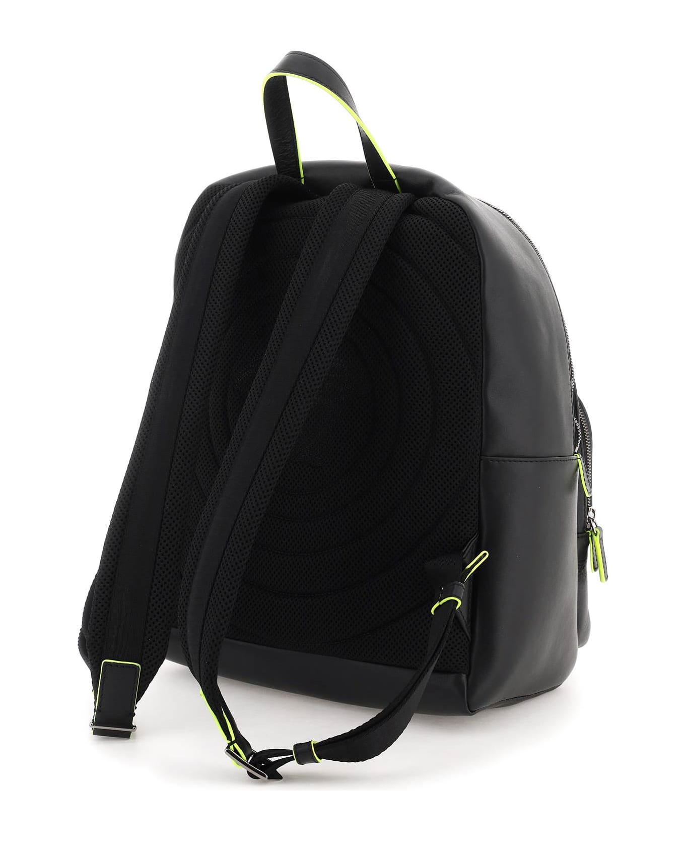 Versace Medusa Biggie Backpack - BLACK FLUO YELLOW RUTHENI (Black)