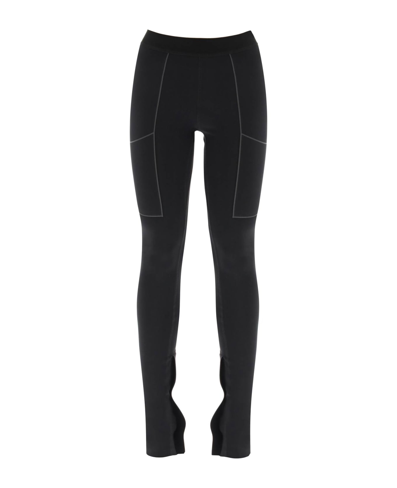 Coperni Zippered Cuff Leggings - BLACK (Black)