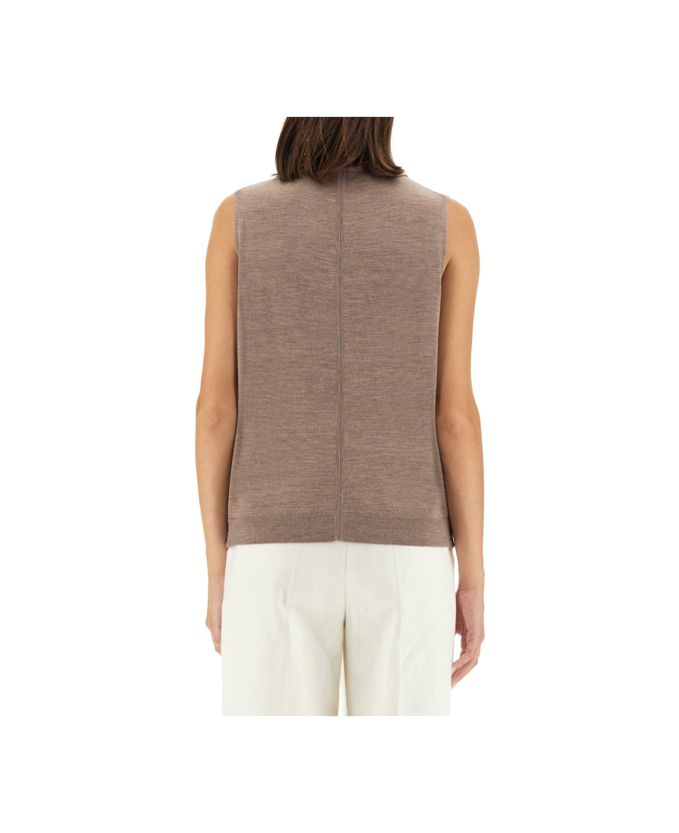 Paul Smith High Neck Top - BEIGE