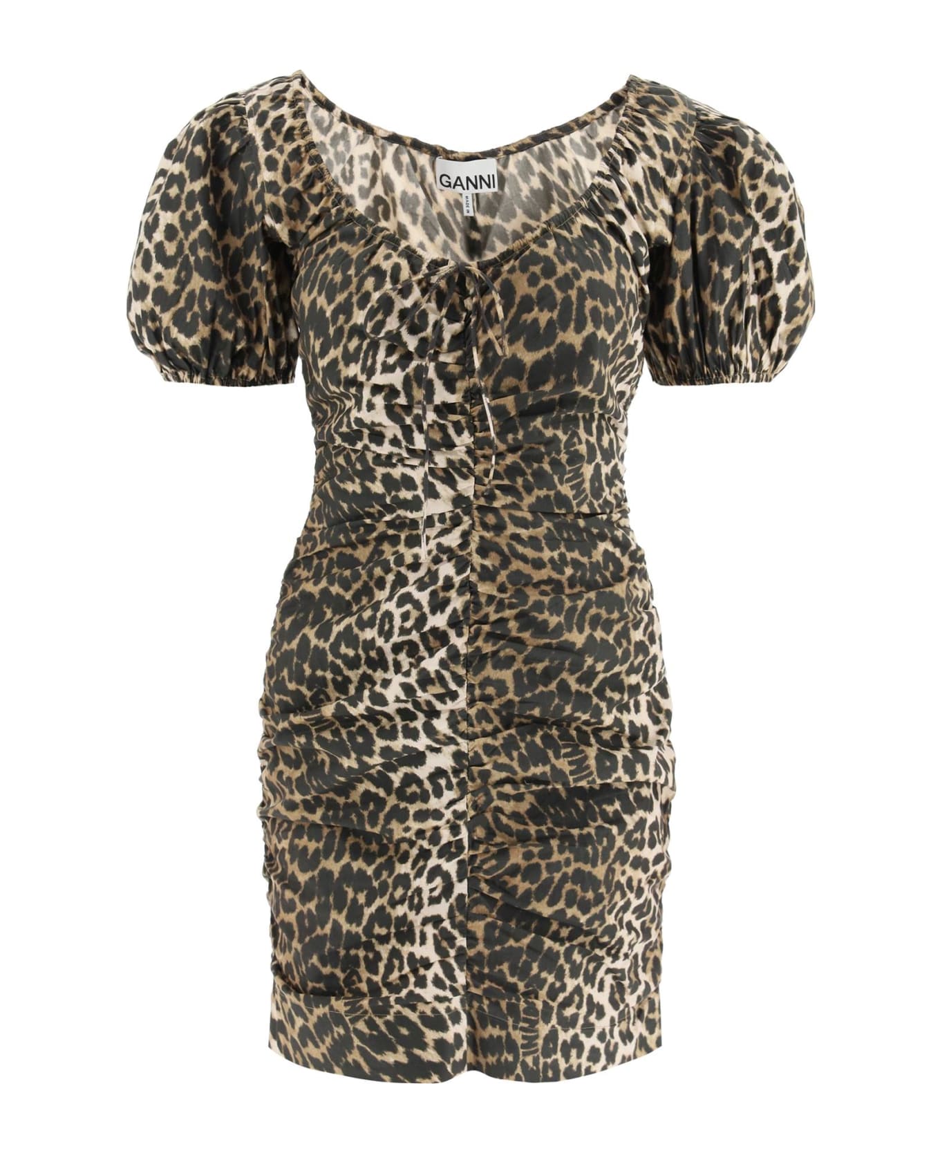 Ganni Leopard Mini Dress - Animalier